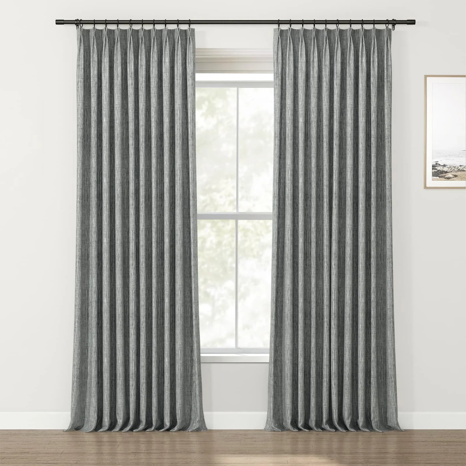 Lydia Drizzle Jacquard Curtain Pleated SLIDINGCURTAIN