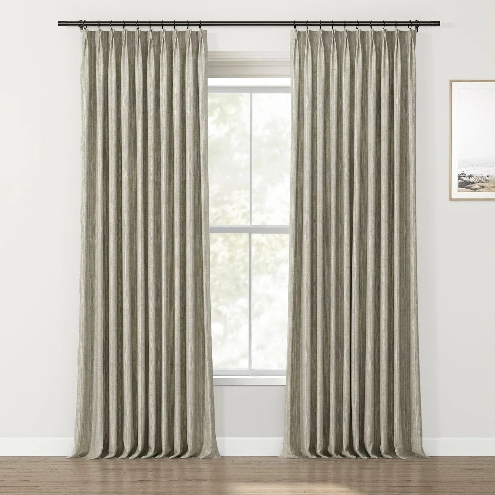 Lydia Drizzle Jacquard Curtain Pleated SLIDINGCURTAIN