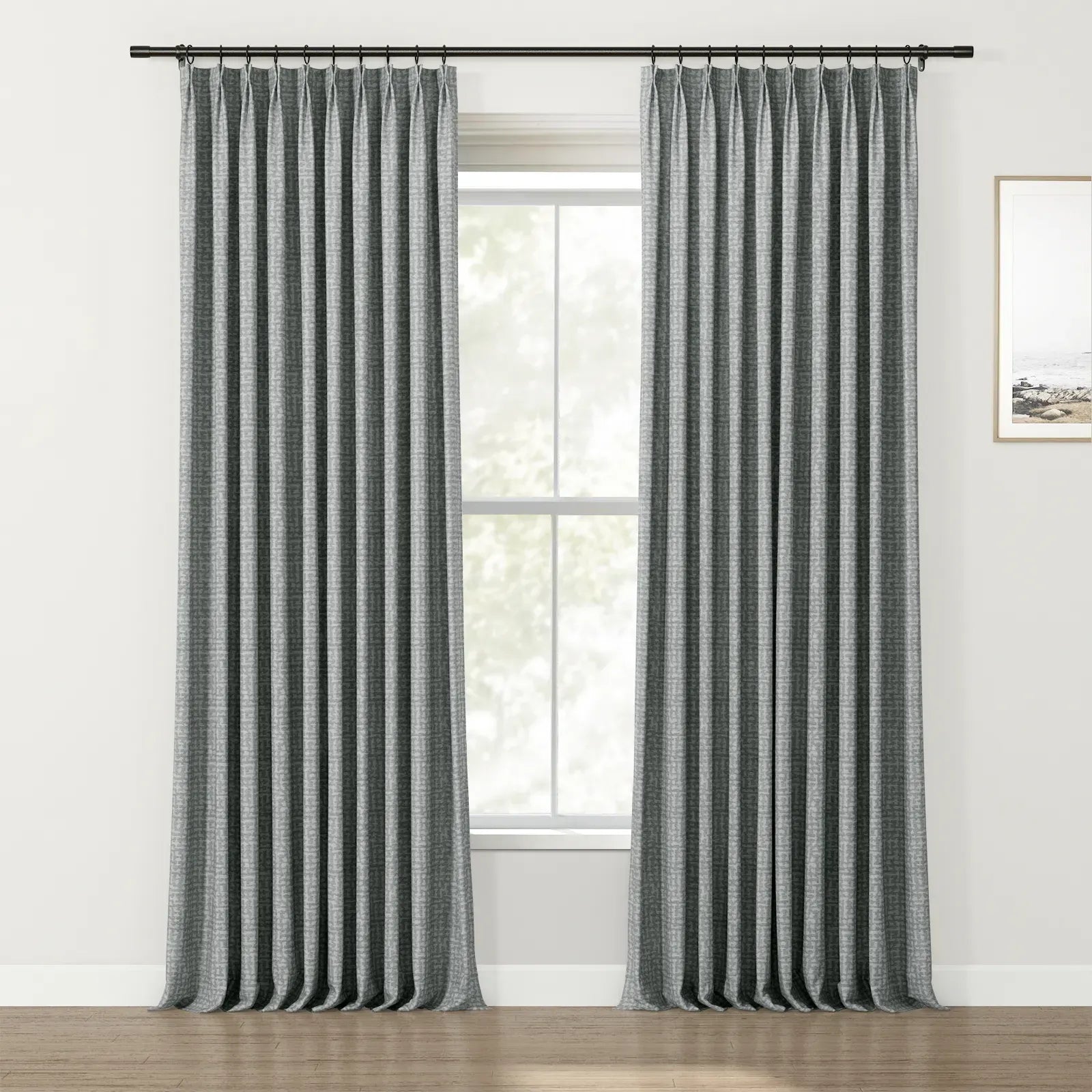 Lydia Brick Jacquard Curtain Pleated SLIDINGCURTAIN