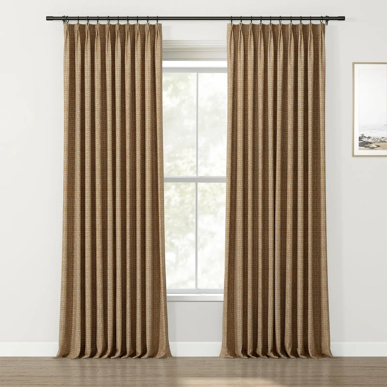 Lydia Brick Jacquard Curtain Pleated SLIDINGCURTAIN