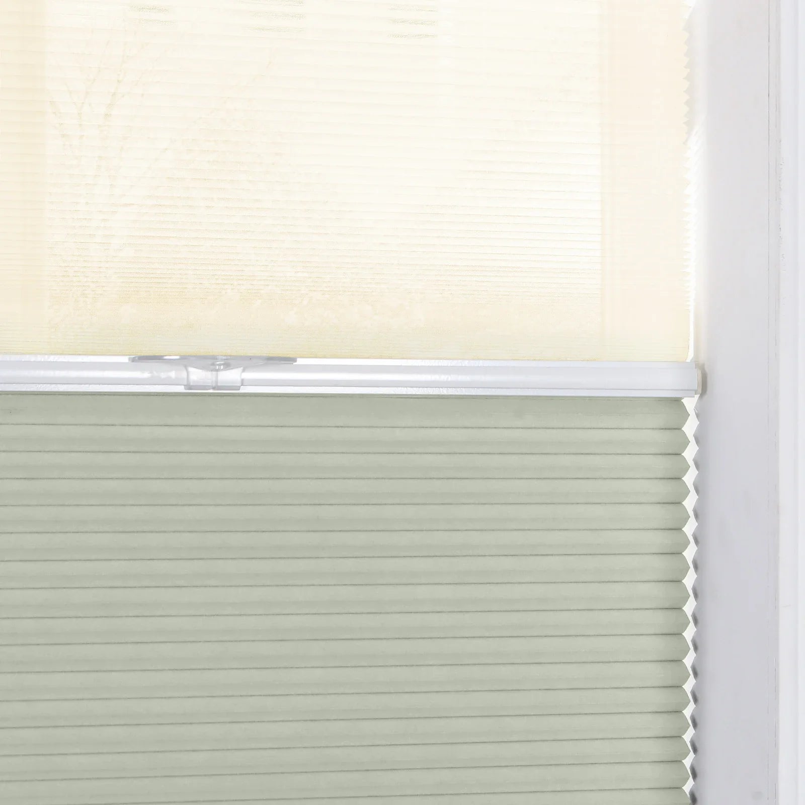 Rey Day-Night Cellular Blackout TriShade Cordless-Yellow Sheer