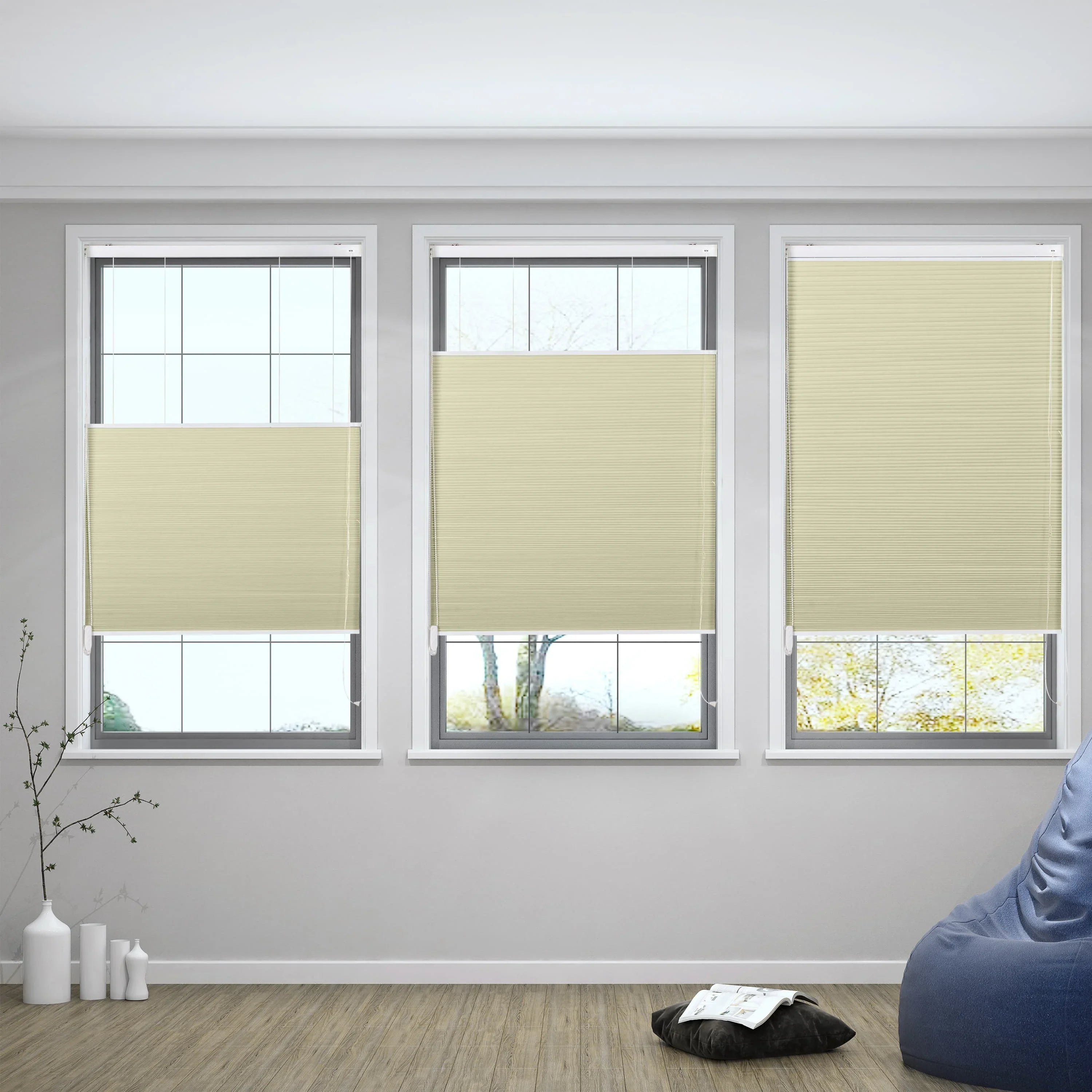 Samantha Top Down Bottom Up  Blackout Cellular Shades Cord Lift