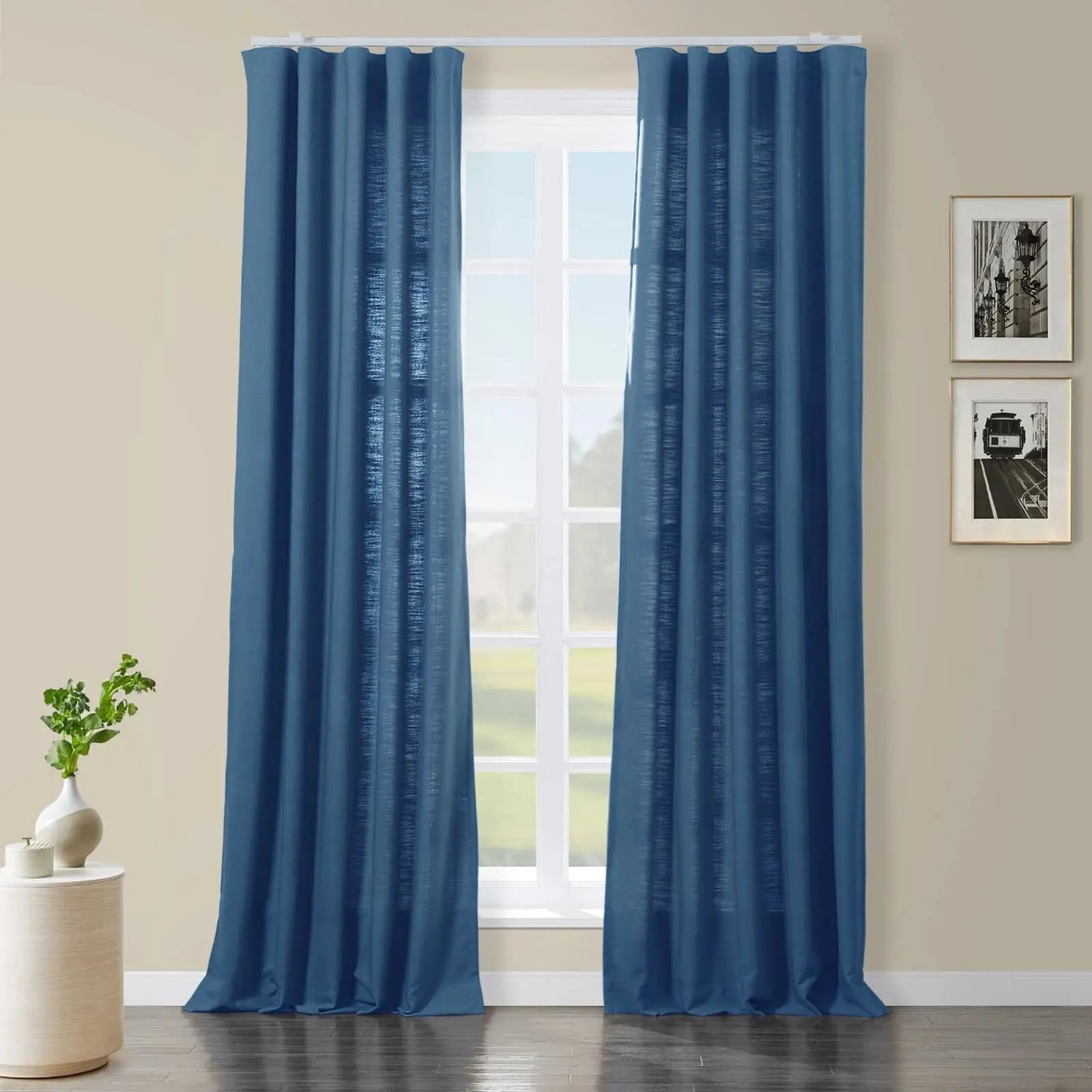 Isabella Heavyweight Polyester Cotton Blend Drapery Ripple Fold SLIDINGCURTAIN