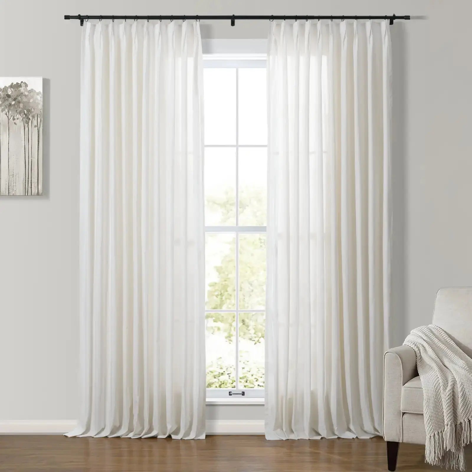 Andy 100% Cotton Drapery Pleated SLIDINGCURTAIN