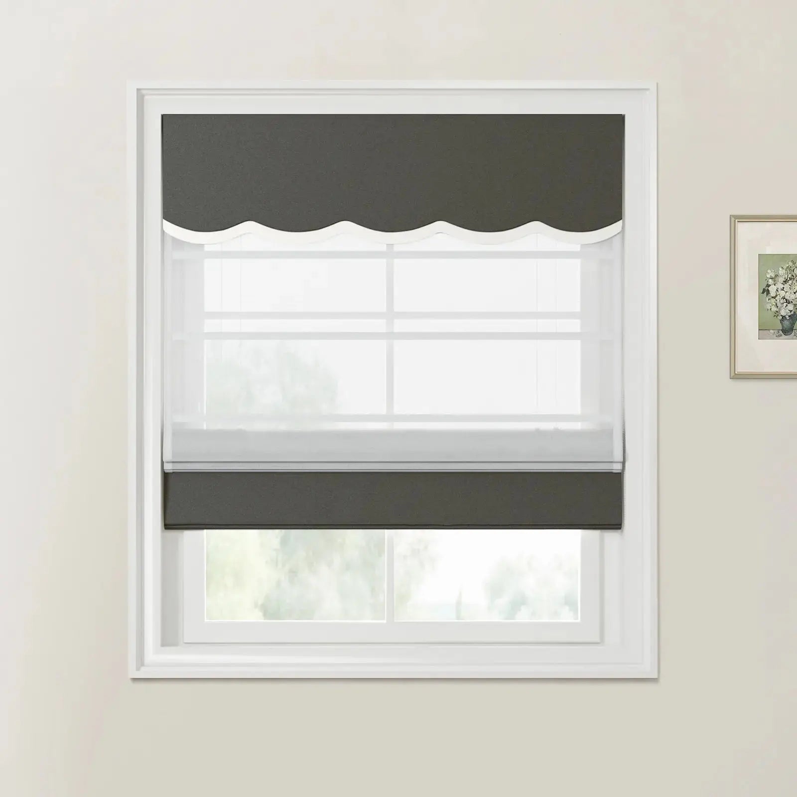 Andy Valanced Day Night Roman Shade Cord Lift -SLIDINGCURTAIN