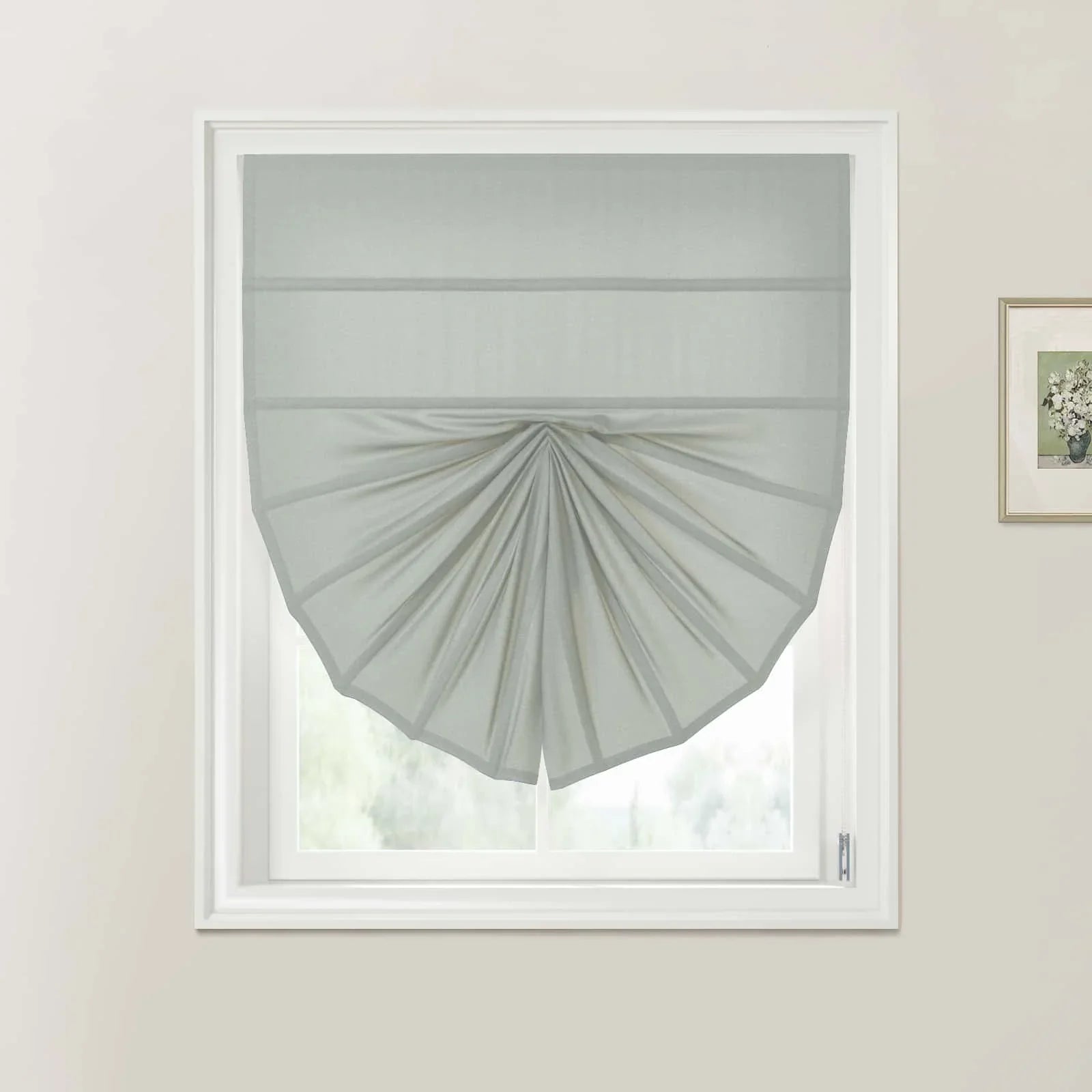 Stone Andy Fan Roman Shades - Cord Lift