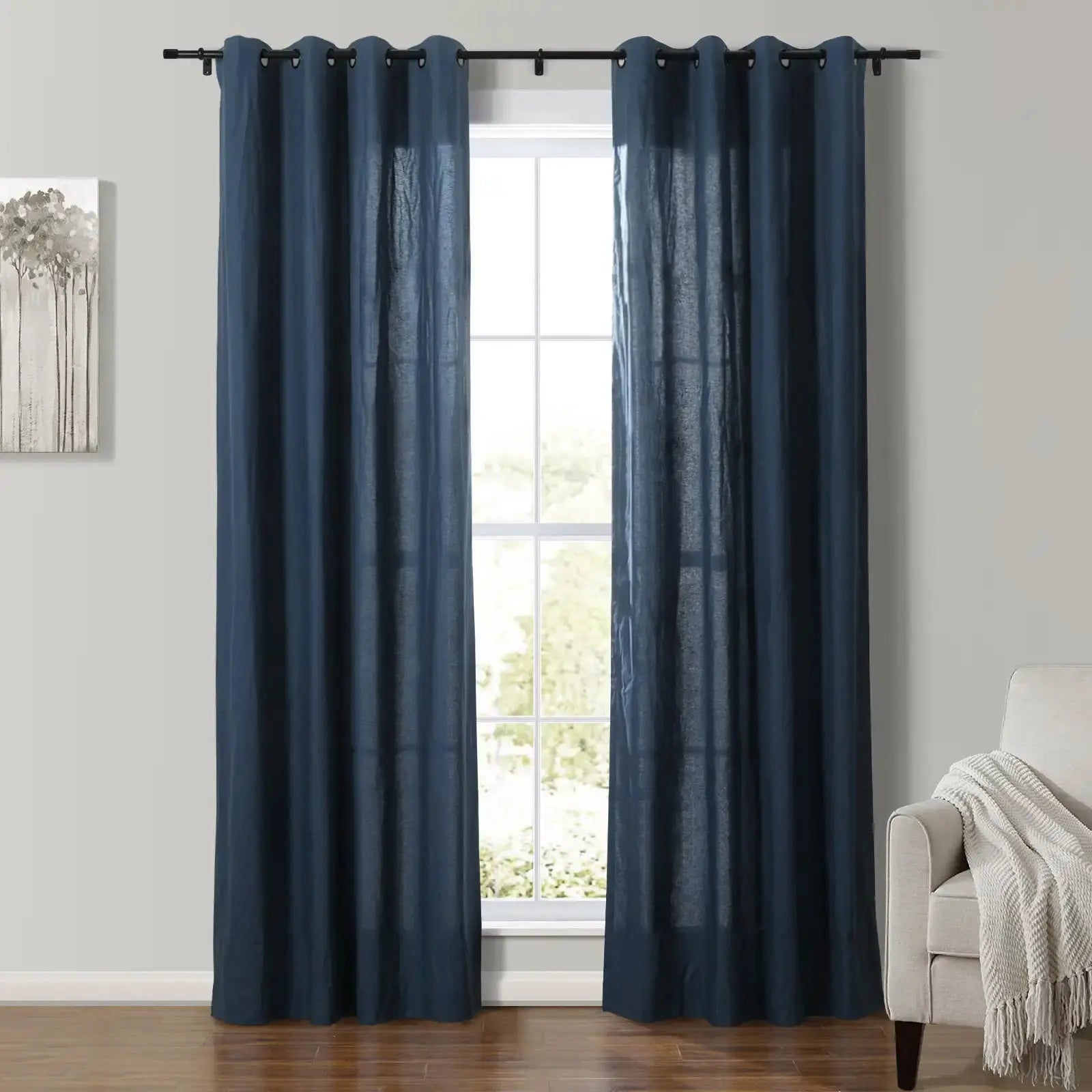 Andy 100% Cotton Drapery Grommet SLIDINGCURTAIN