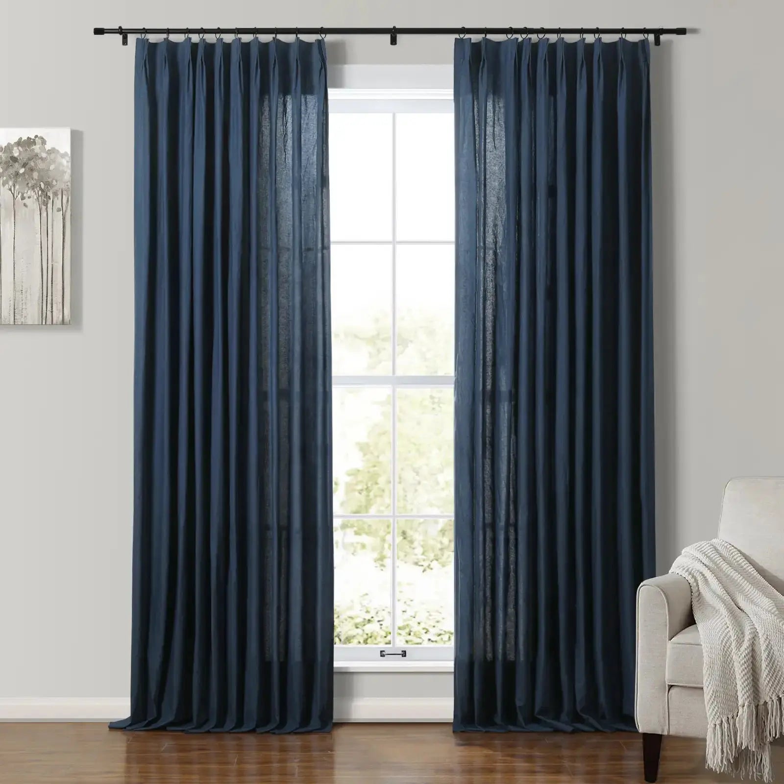 Andy 100% Cotton Drapery Pleated SLIDINGCURTAIN