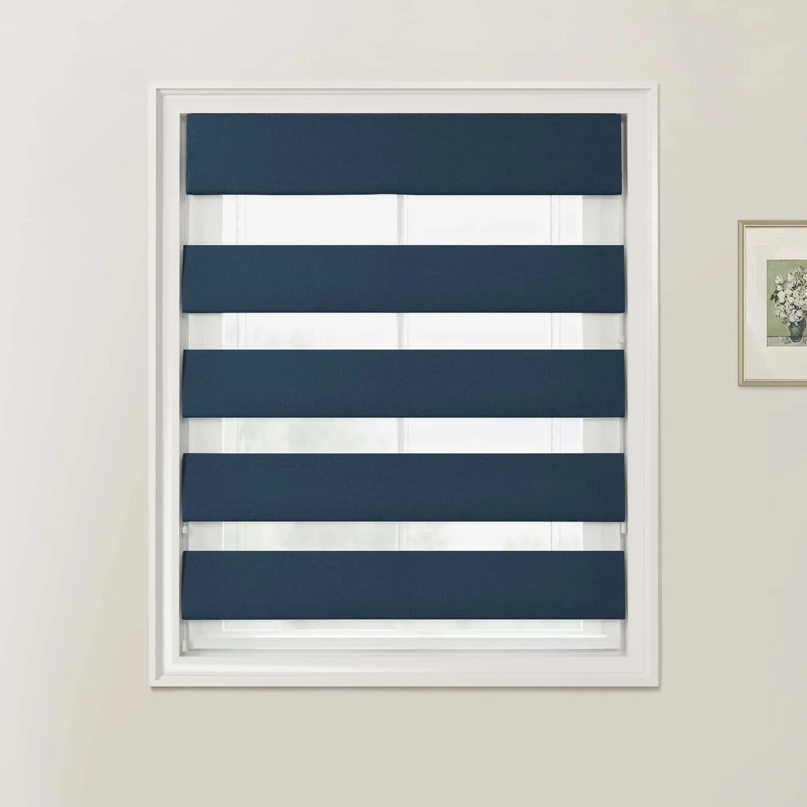 Ocean Andy Zebra Roman Blinds - Cord Lift