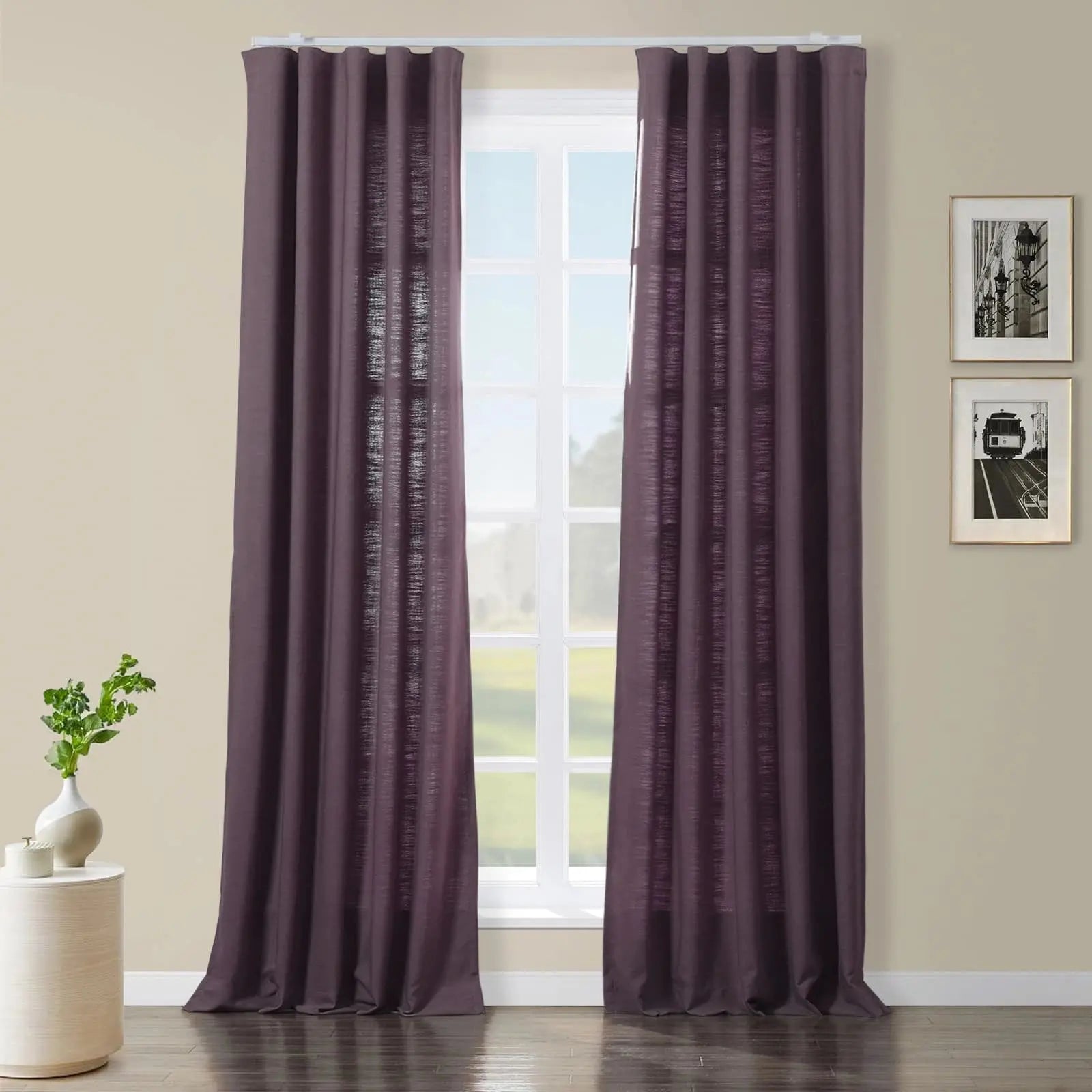 Isabella Heavyweight Polyester Cotton Blend Drapery Ripple Fold SLIDINGCURTAIN