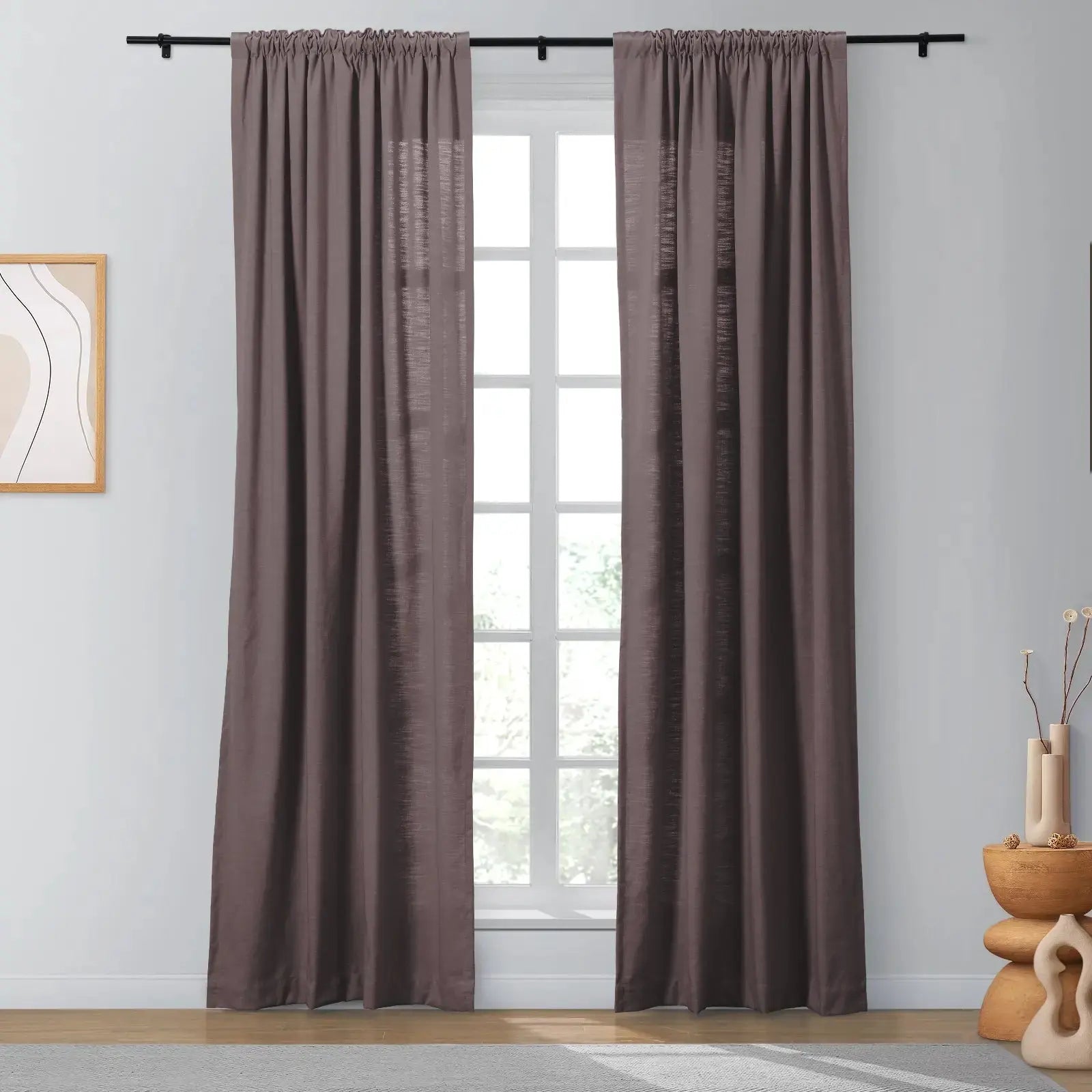 Isabella Heavyweight Polyester Cotton Blend Drapery Soft Top SLIDINGCURTAIN