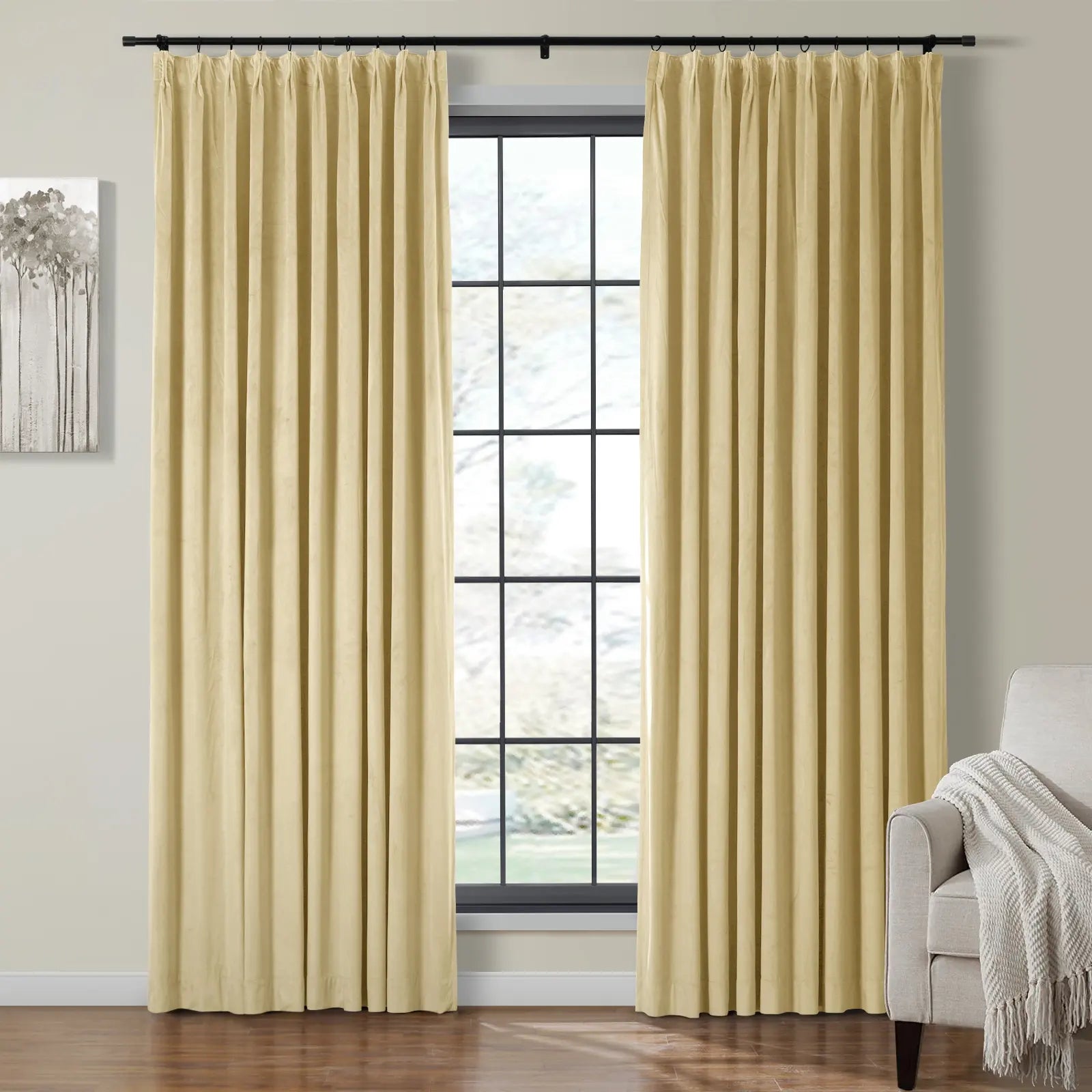 Birkin Velvet Curtain Pleated - TWOPAGES