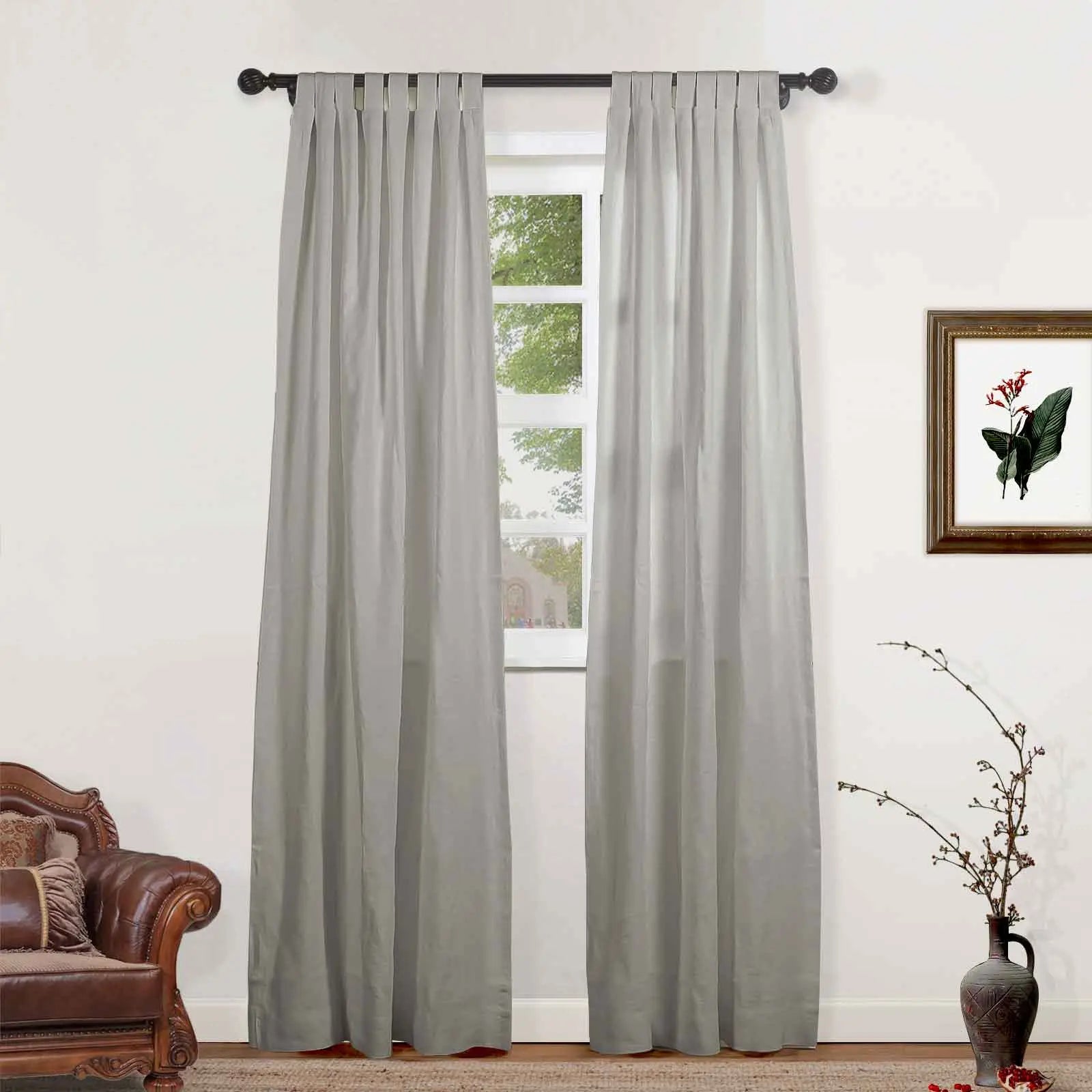 Lacey 100% Linen Drapery Soft Top SLIDINGCURTAIN