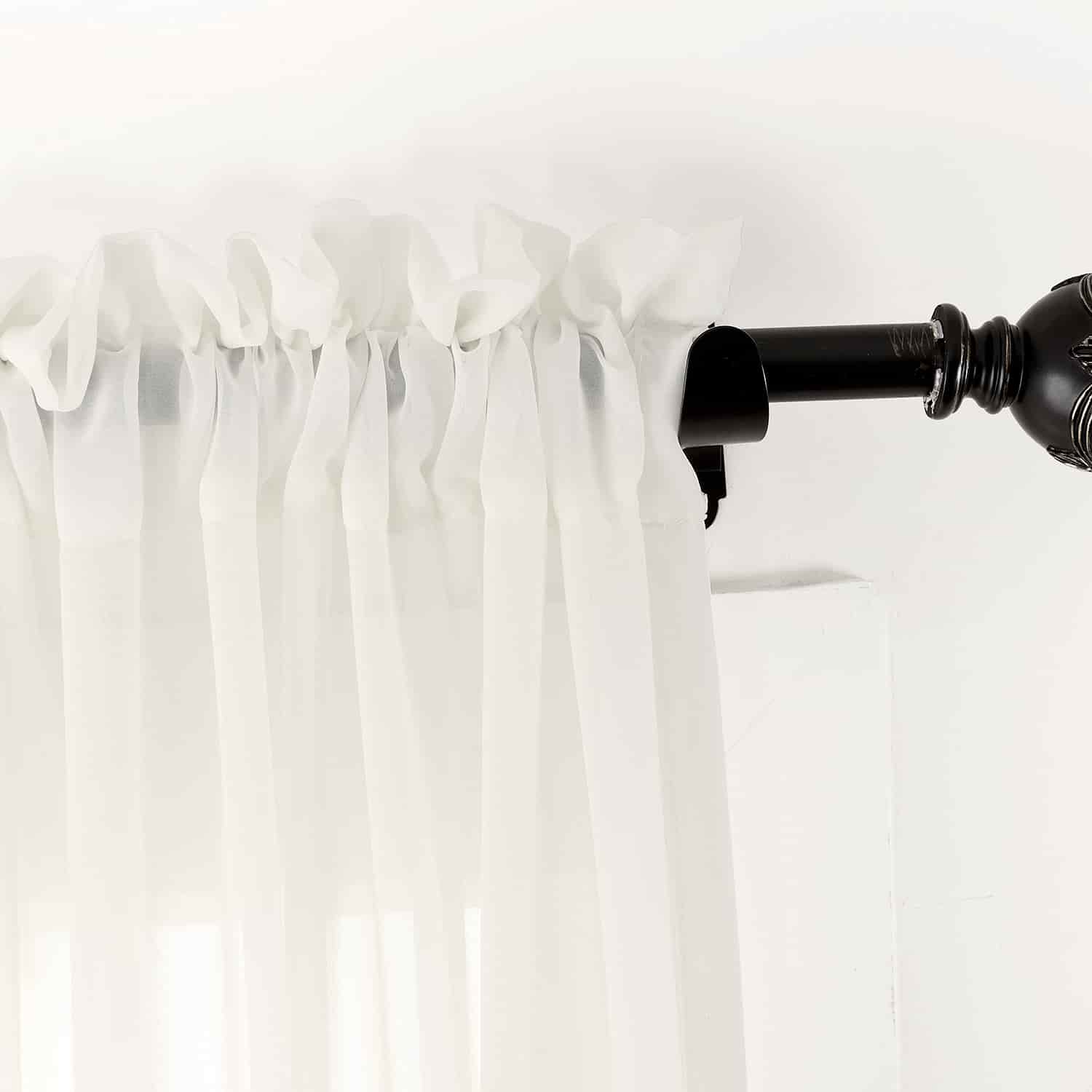 Scandina Solid Voile Sheer Curtain Soft Top SLIDINGCURTAIN