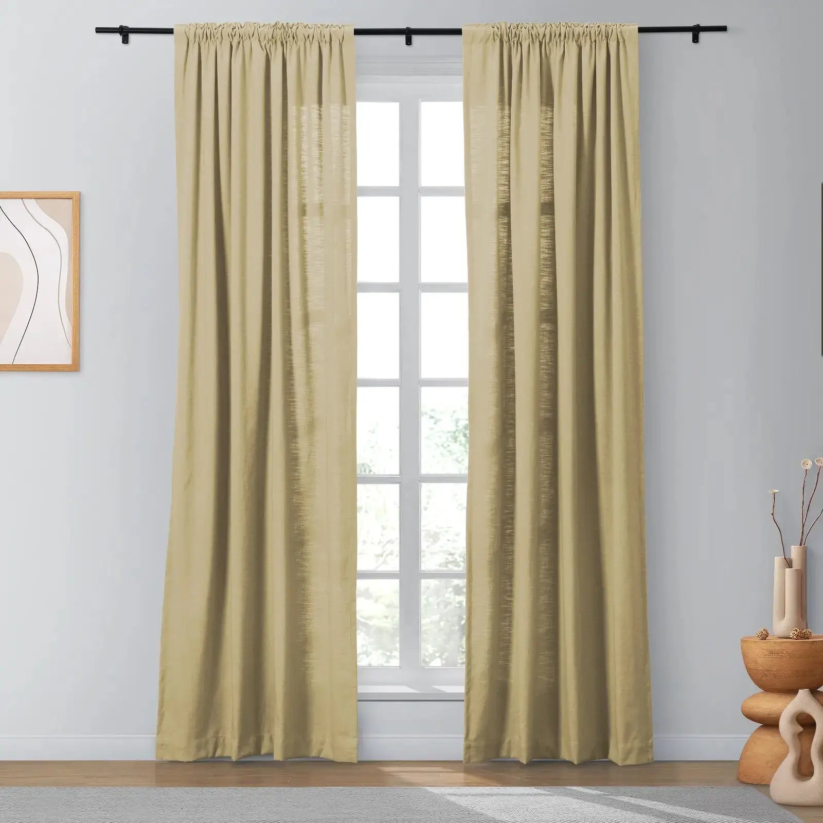 Isabella Heavyweight Polyester Cotton Blend Drapery Soft Top SLIDINGCURTAIN