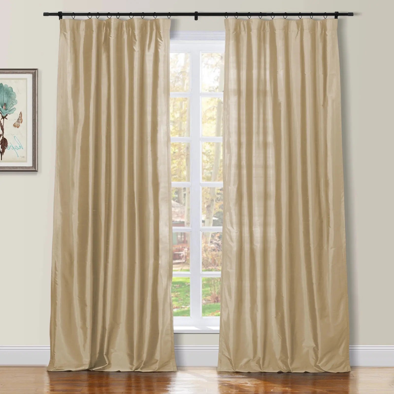 Selman Dupioni Silk Drapery Soft Top SLIDINGCURTAIN