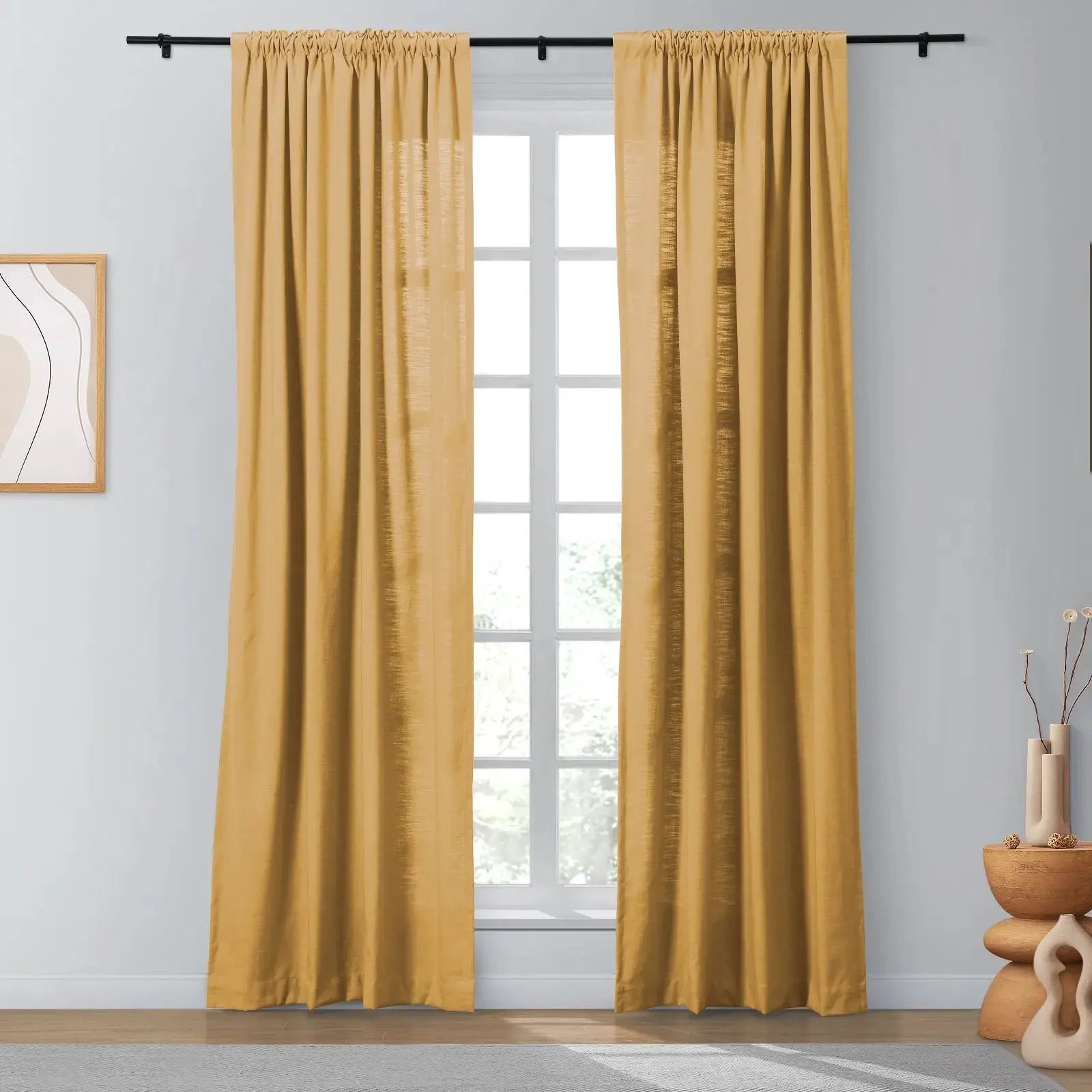 Isabella Heavyweight Polyester Cotton Blend Drapery Soft Top SLIDINGCURTAIN