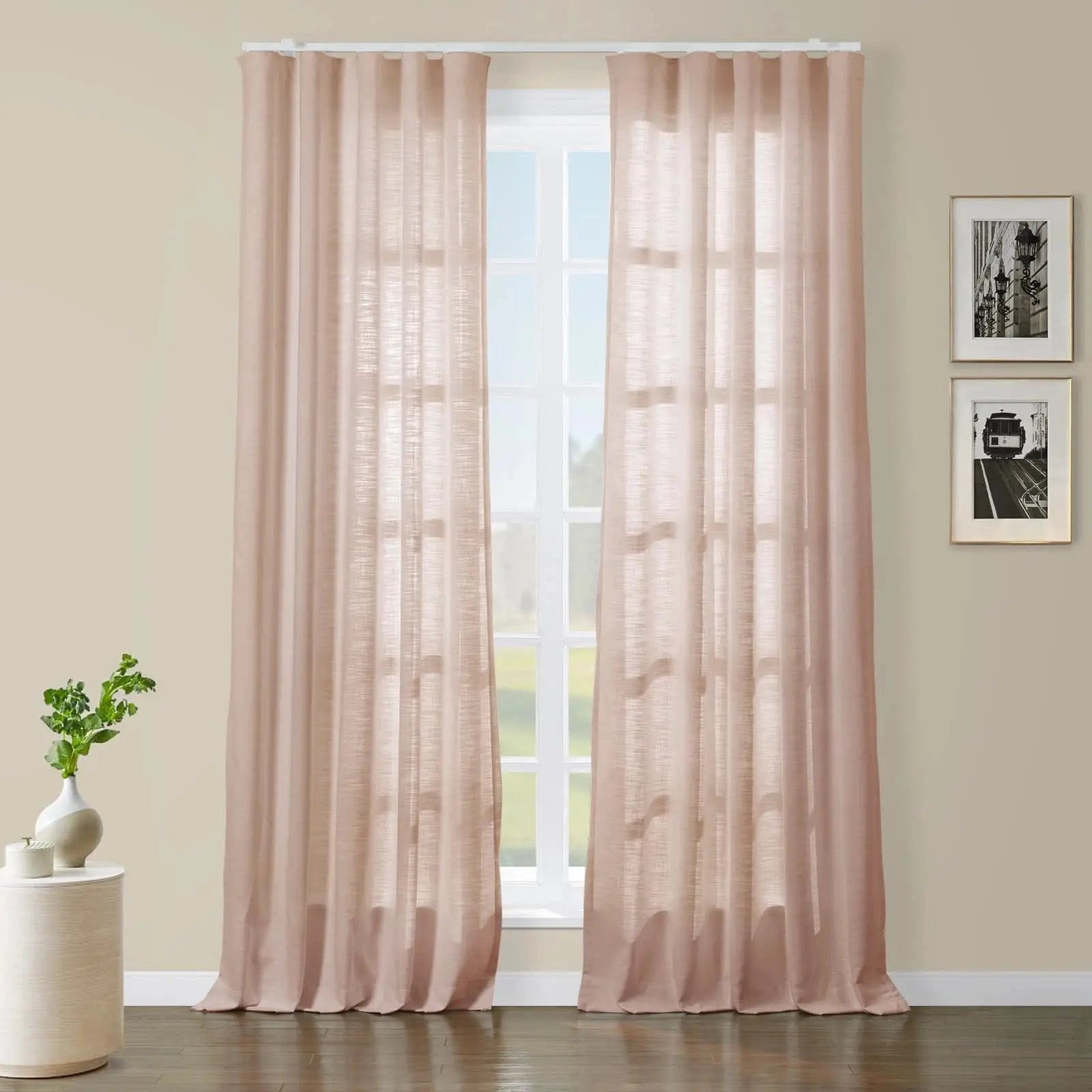 Isabella Heavyweight Polyester Cotton Blend Drapery Ripple Fold SLIDINGCURTAIN