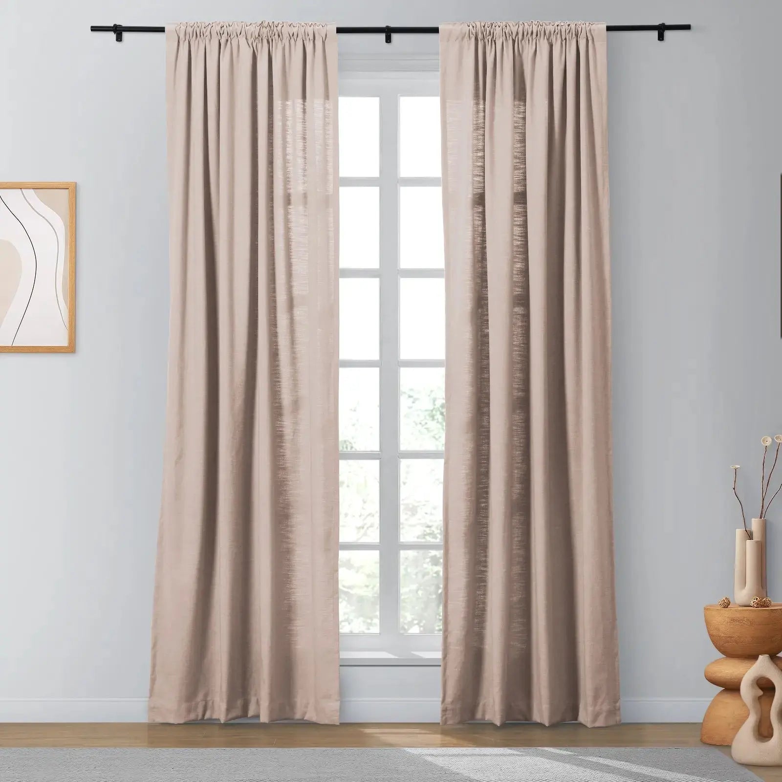 Isabella Heavyweight Polyester Cotton Blend Drapery Soft Top SLIDINGCURTAIN