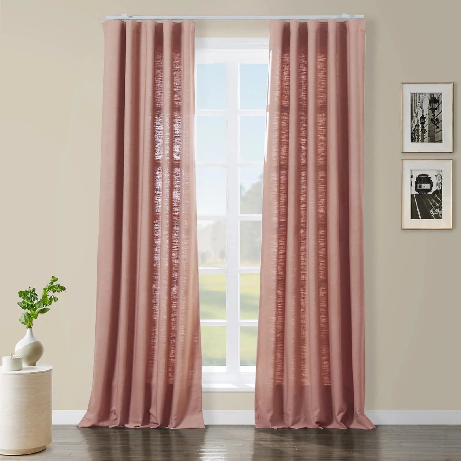 Isabella Heavyweight Polyester Cotton Blend Drapery Ripple Fold SLIDINGCURTAIN