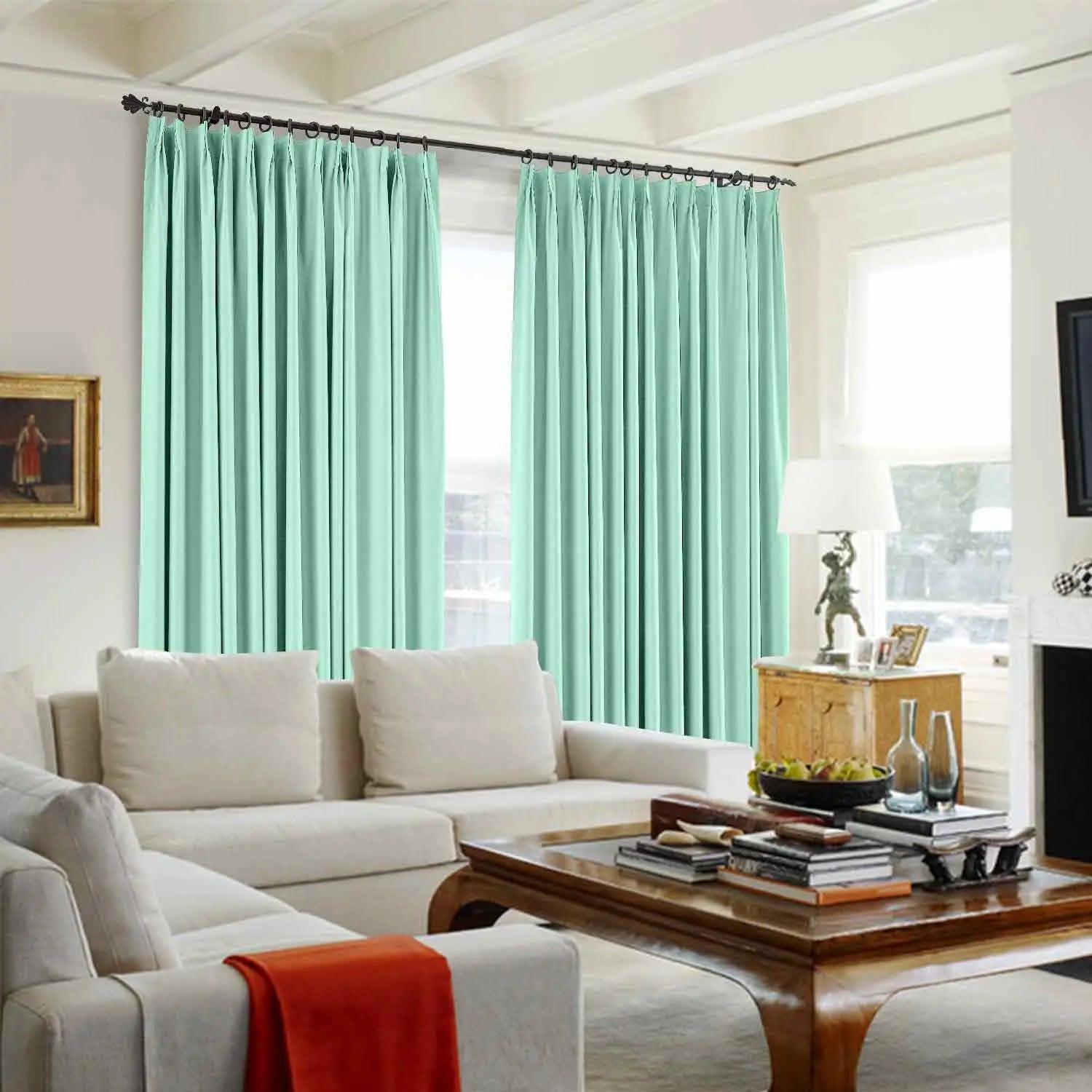 Saba Absolute Blackout Thermal Curtain with Foam Coated Pleated SLIDINGCURTAIN