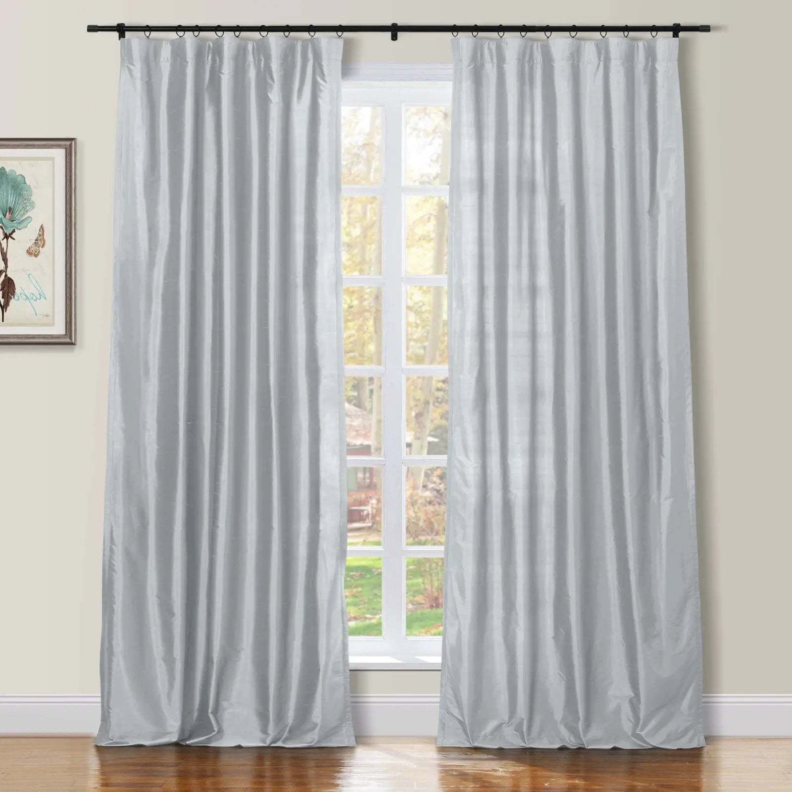 Selman Dupioni Silk Drapery Soft Top SLIDINGCURTAIN