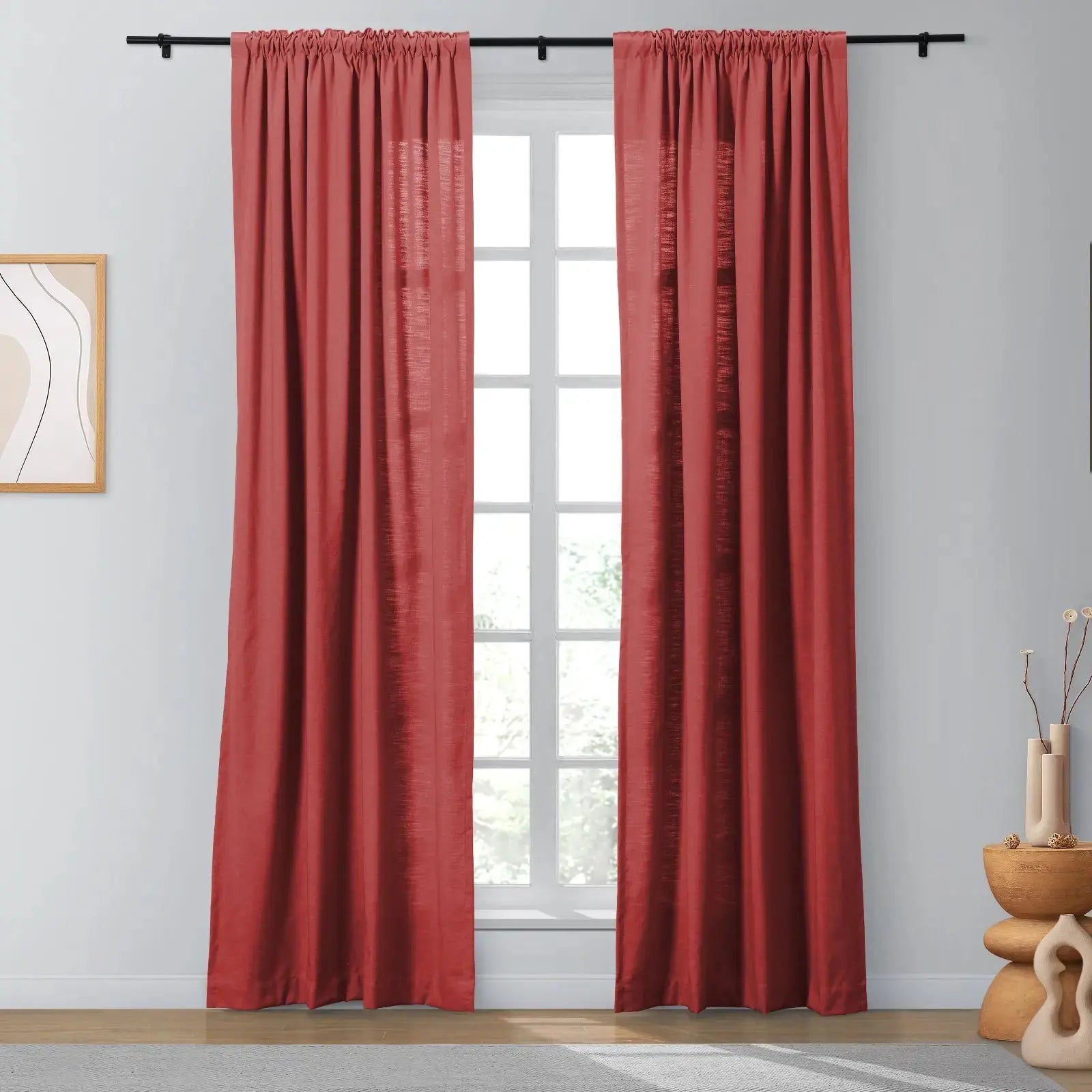 Isabella Heavyweight Polyester Cotton Blend Drapery Soft Top SLIDINGCURTAIN