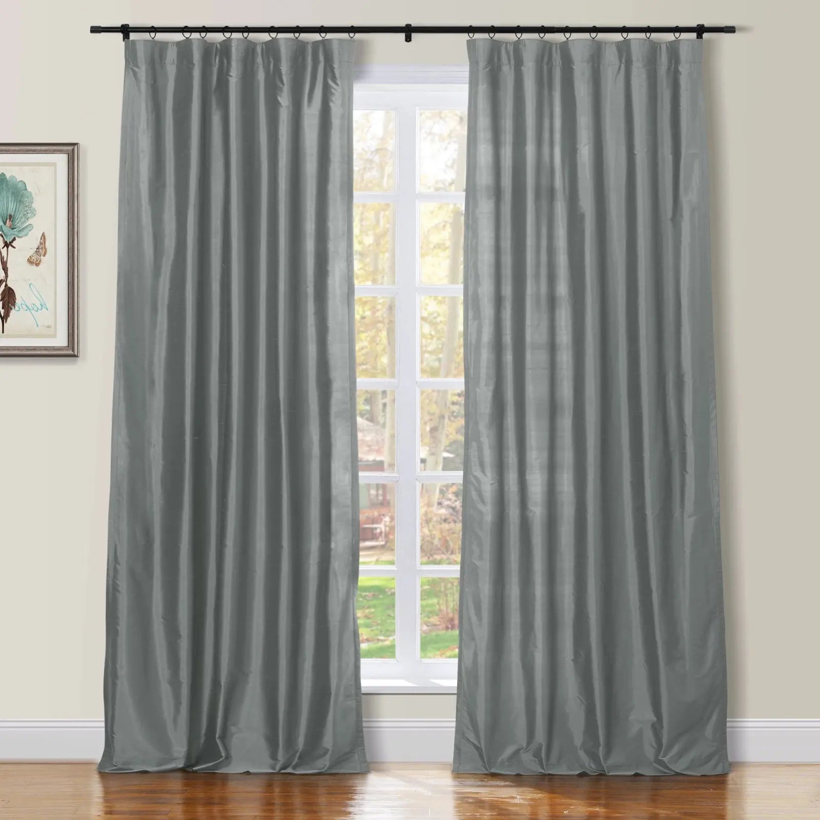 Selman Dupioni Silk Drapery Soft Top SLIDINGCURTAIN