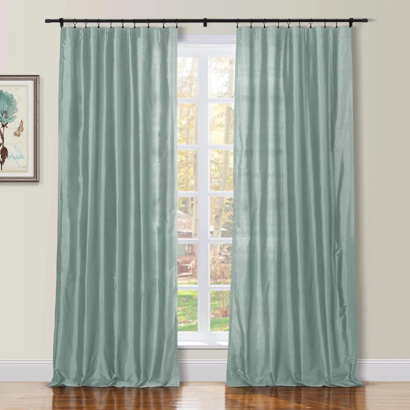 Selman Dupioni Silk Drapery Soft Top SLIDINGCURTAIN