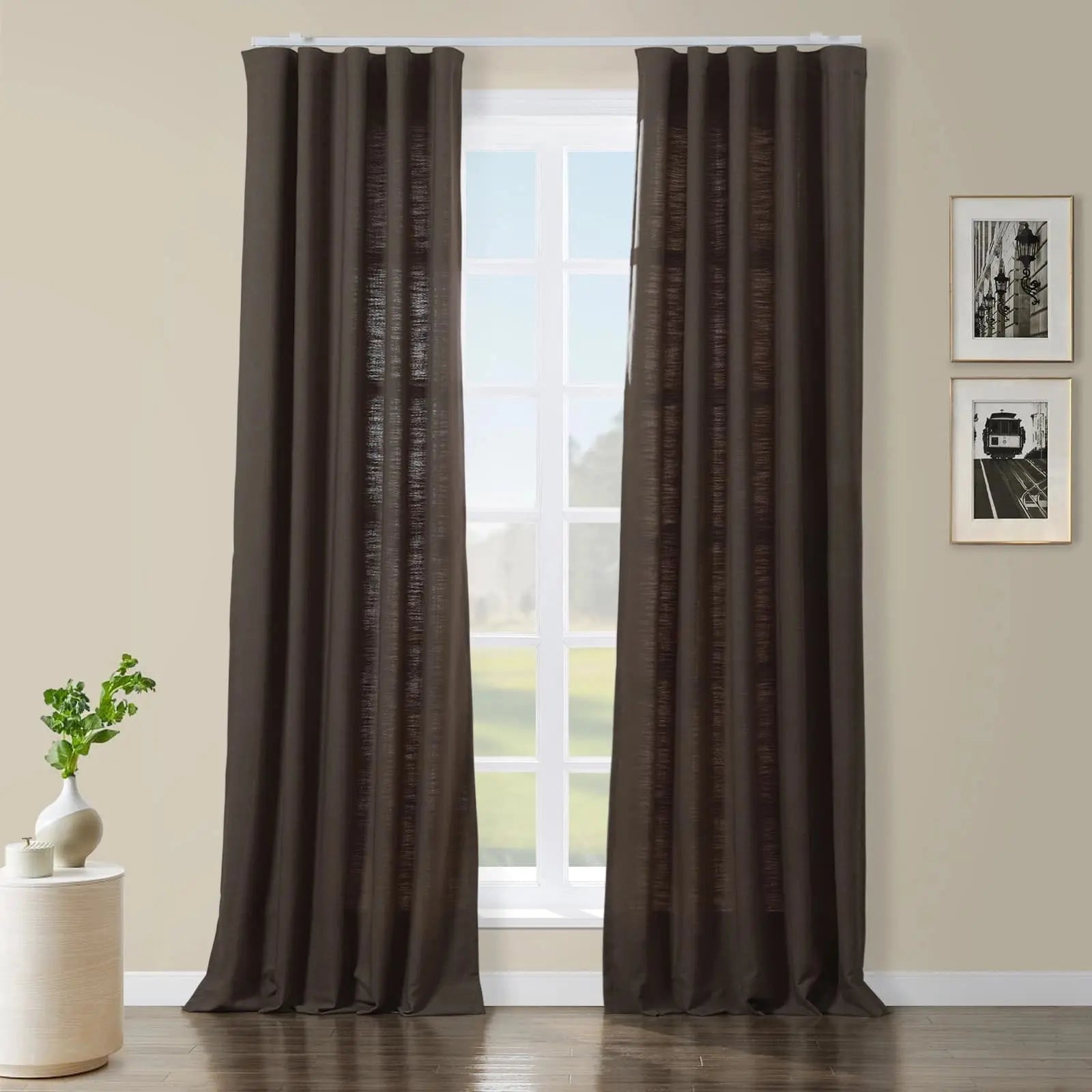 Isabella Heavyweight Polyester Cotton Blend Drapery Ripple Fold SLIDINGCURTAIN