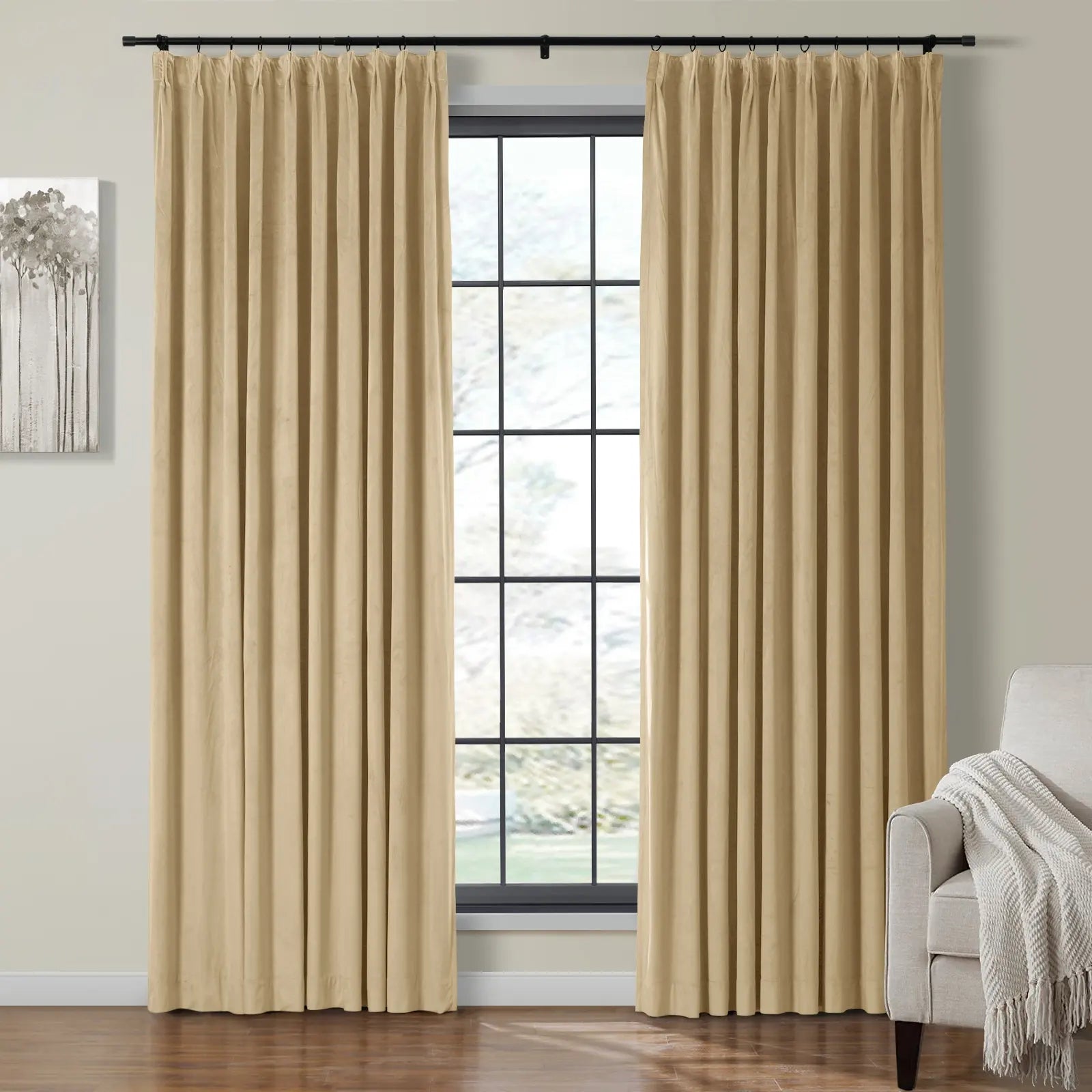 Birkin Velvet Curtain Pleated - TWOPAGES