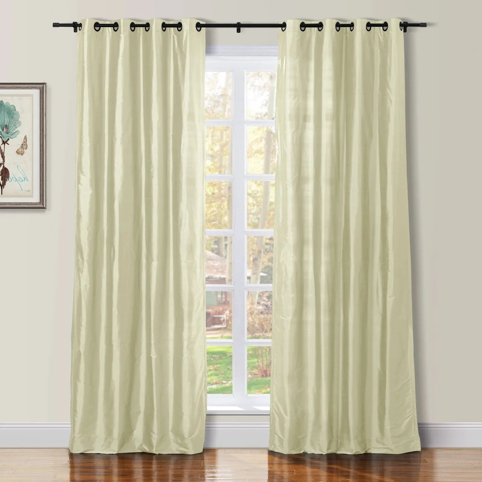 Selman Dupioni Silk Drapery Grommet SLIDINGCURTAIN