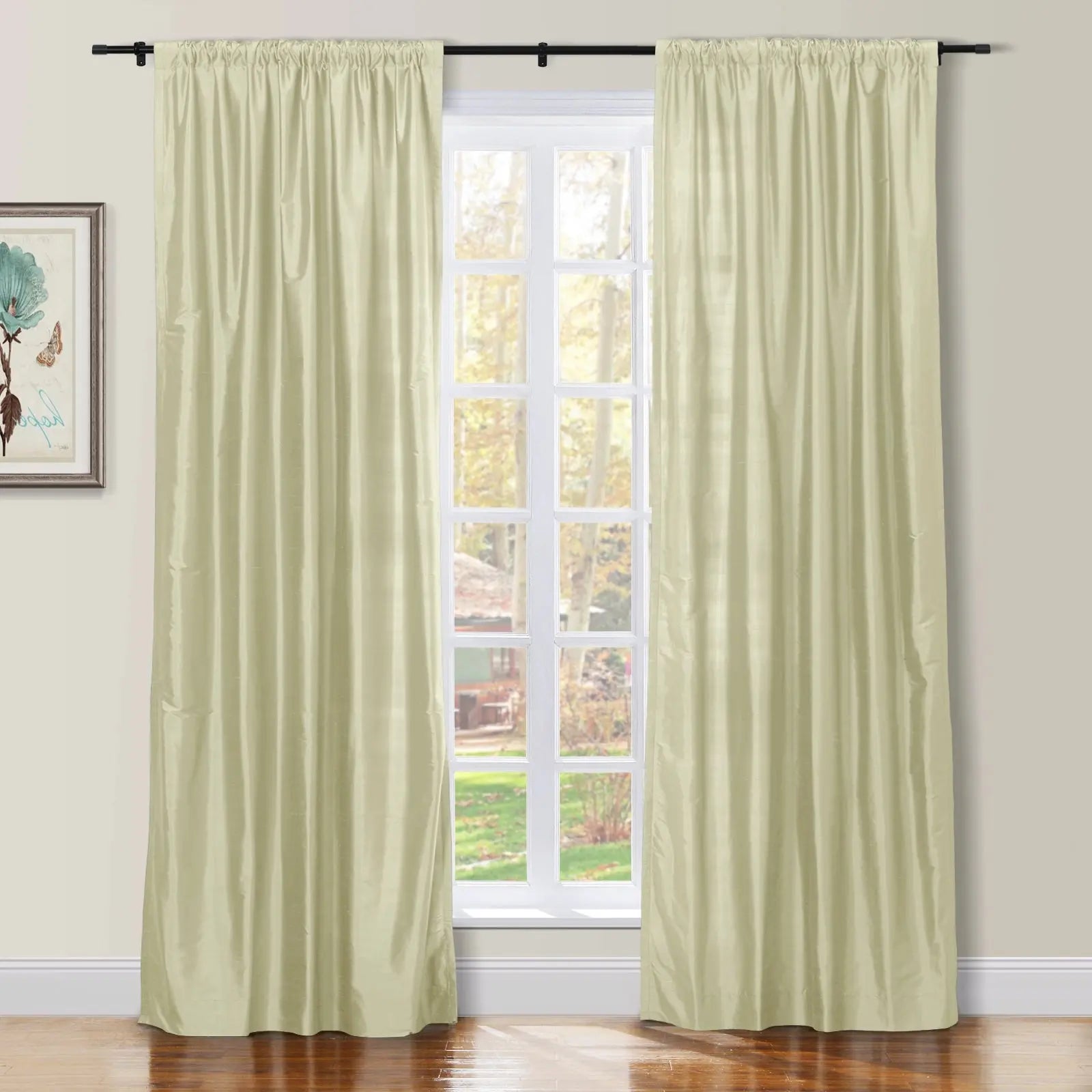 Selman Dupioni Silk Drapery Soft Top SLIDINGCURTAIN