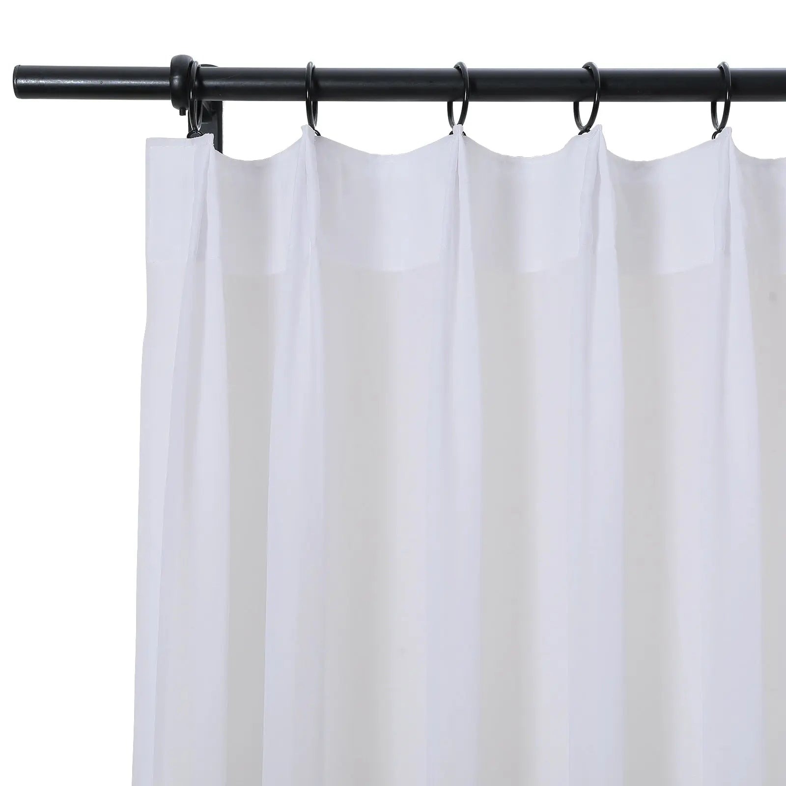 Scandina Solid Voile Sheer Curtain Pleated