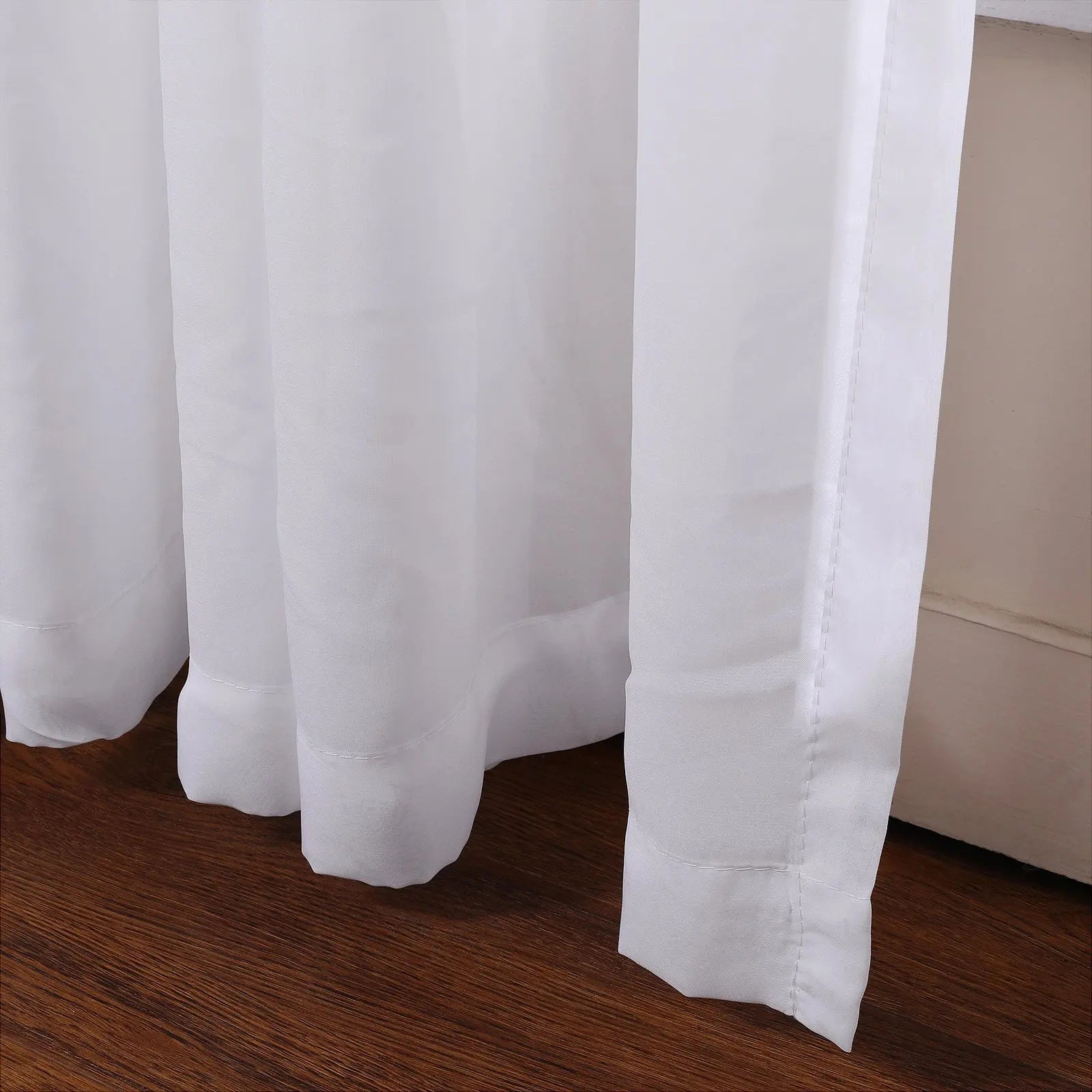 Scandina Solid Voile Sheer Curtain Pleated