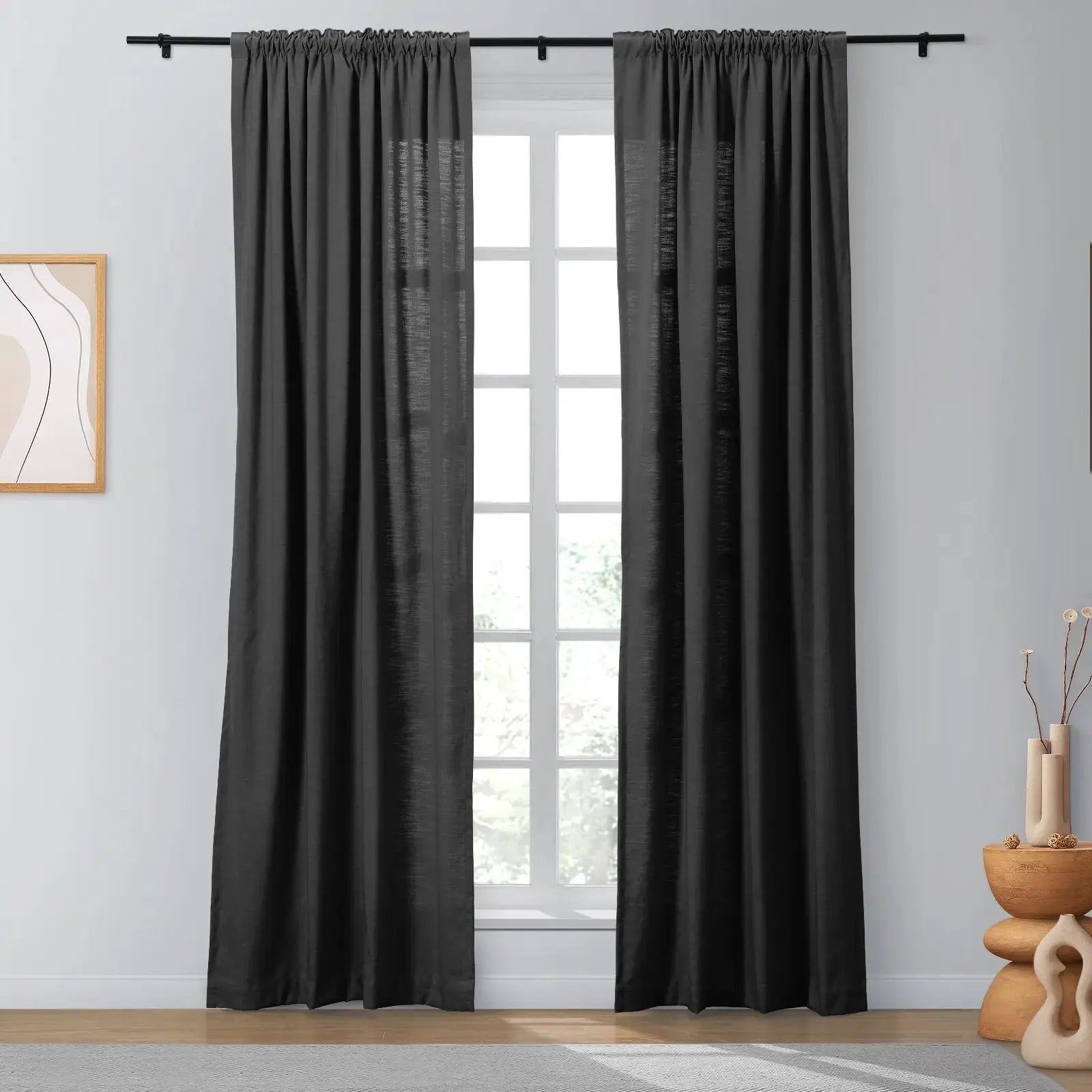 Isabella Heavyweight Polyester Cotton Blend Drapery Soft Top SLIDINGCURTAIN