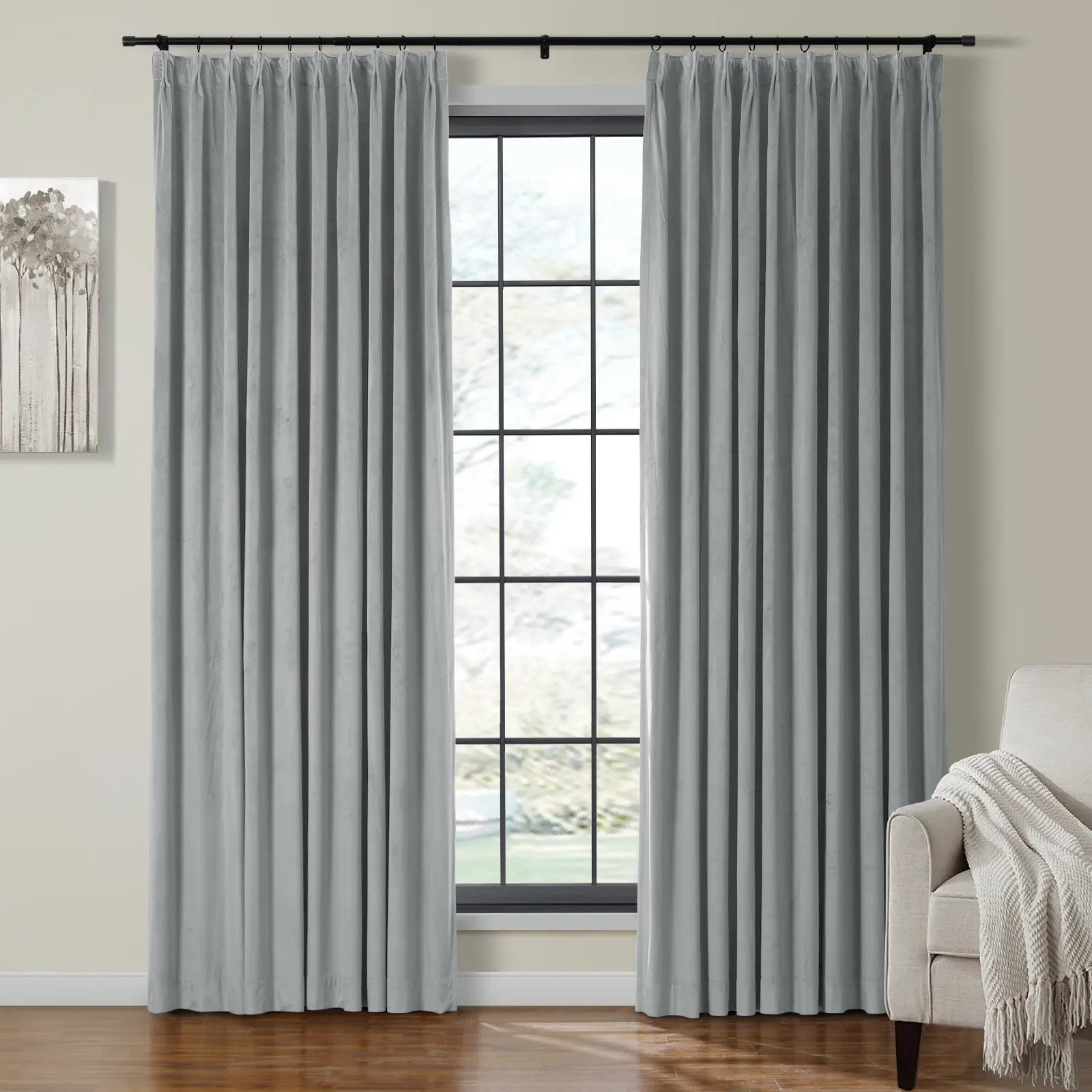 Birkin Velvet Curtain Pleated - TWOPAGES