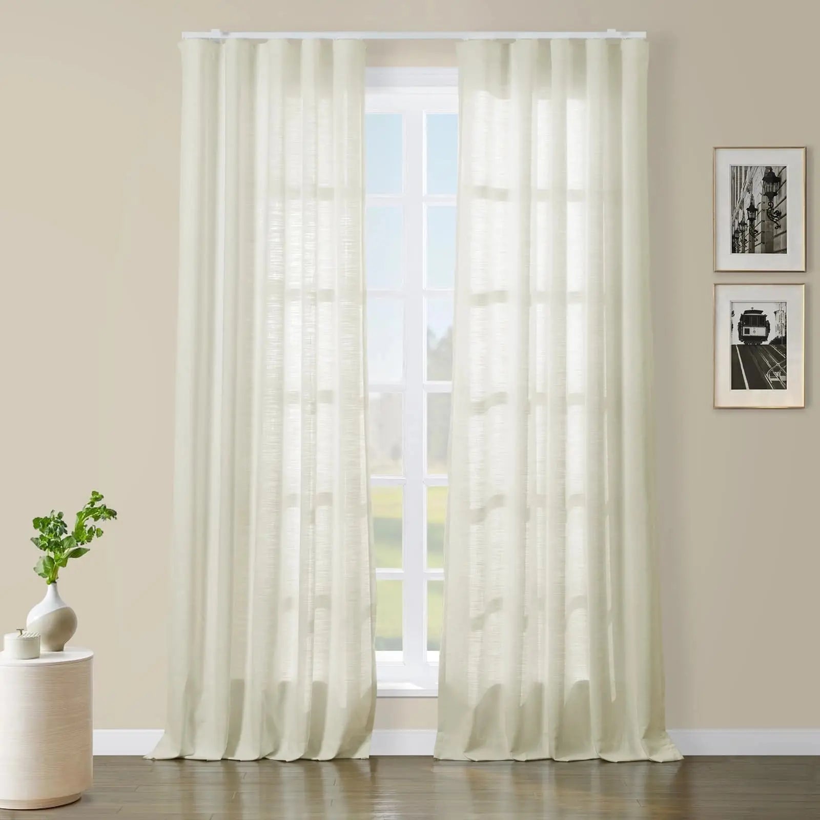 Isabella Heavyweight Polyester Cotton Blend Drapery Ripple Fold SLIDINGCURTAIN