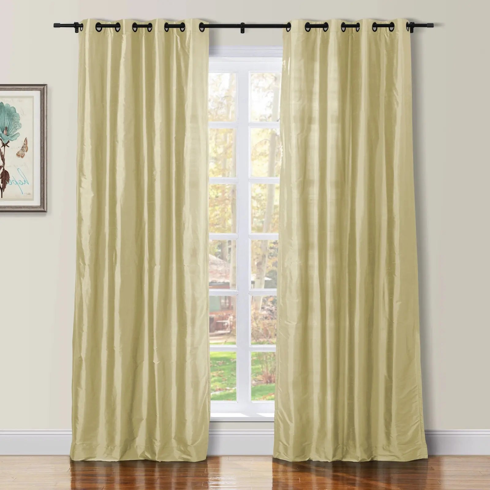 Selman Dupioni Silk Drapery Grommet SLIDINGCURTAIN