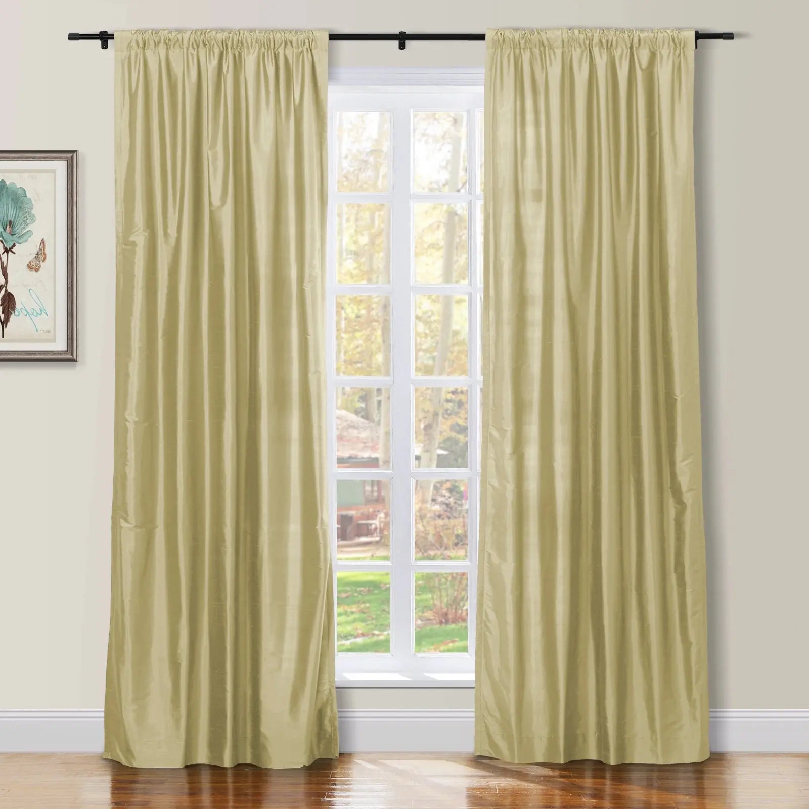 Selman Dupioni Silk Drapery Soft Top SLIDINGCURTAIN