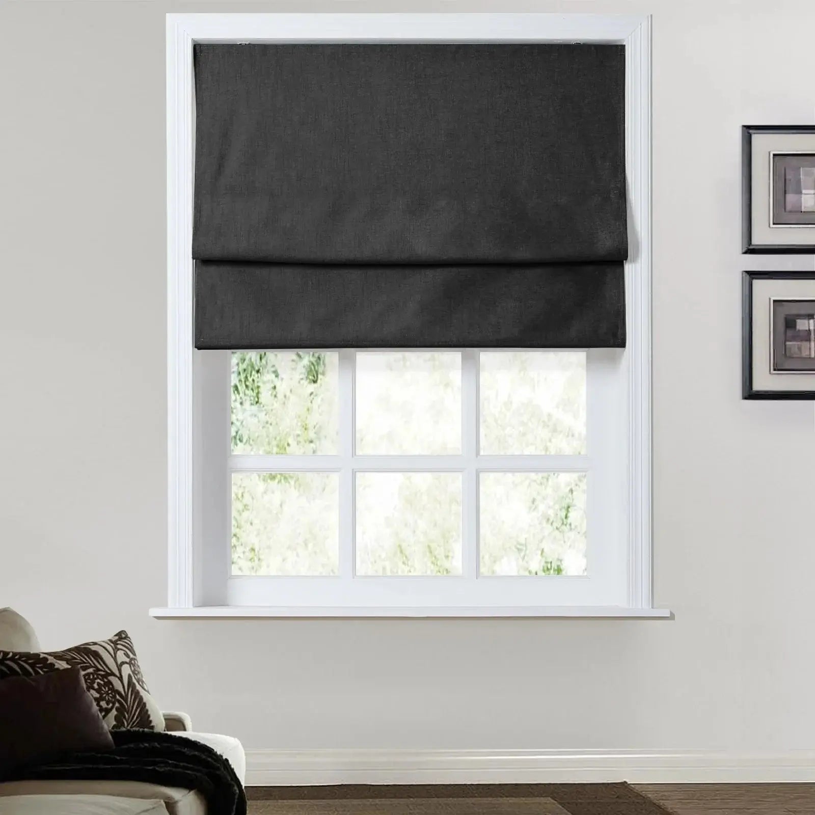 Blackout Roman Shade Cordless - SLIDINGCURTAIN