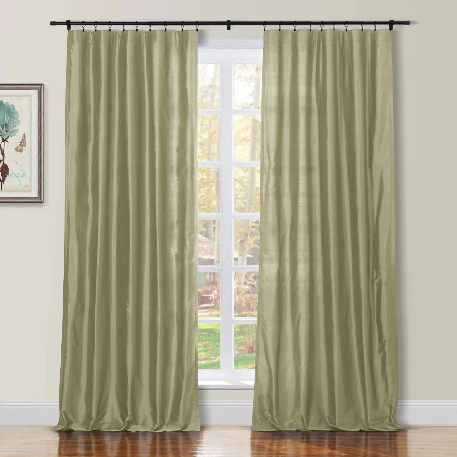 Selman Dupioni Silk Drapery Soft Top SLIDINGCURTAIN