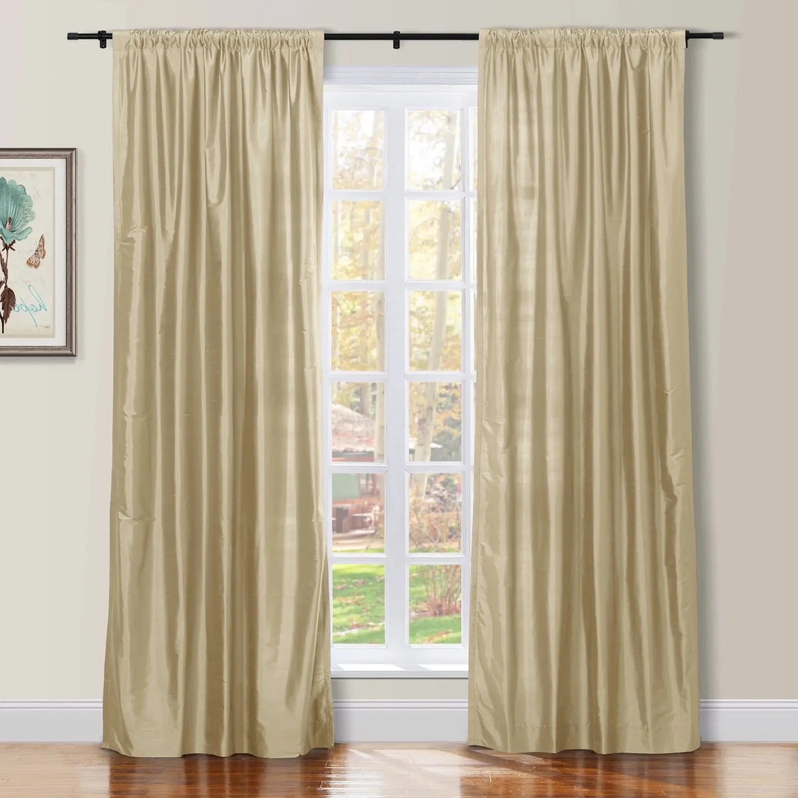 Selman Dupioni Silk Drapery Soft Top SLIDINGCURTAIN