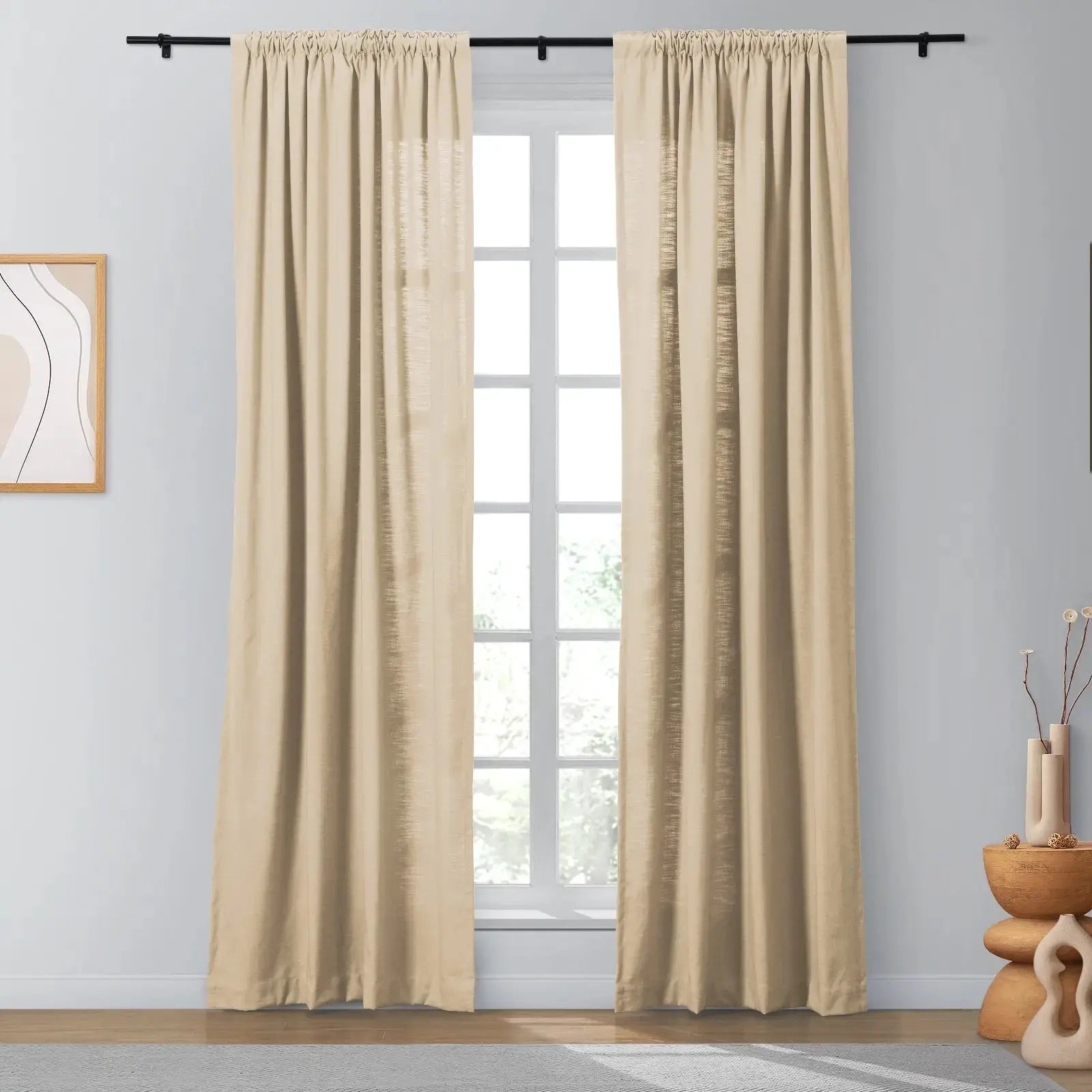 Isabella Heavyweight Polyester Cotton Blend Drapery Soft Top SLIDINGCURTAIN