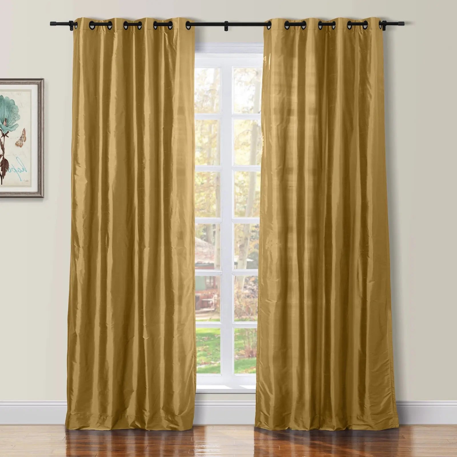 Selman Dupioni Silk Drapery Grommet SLIDINGCURTAIN