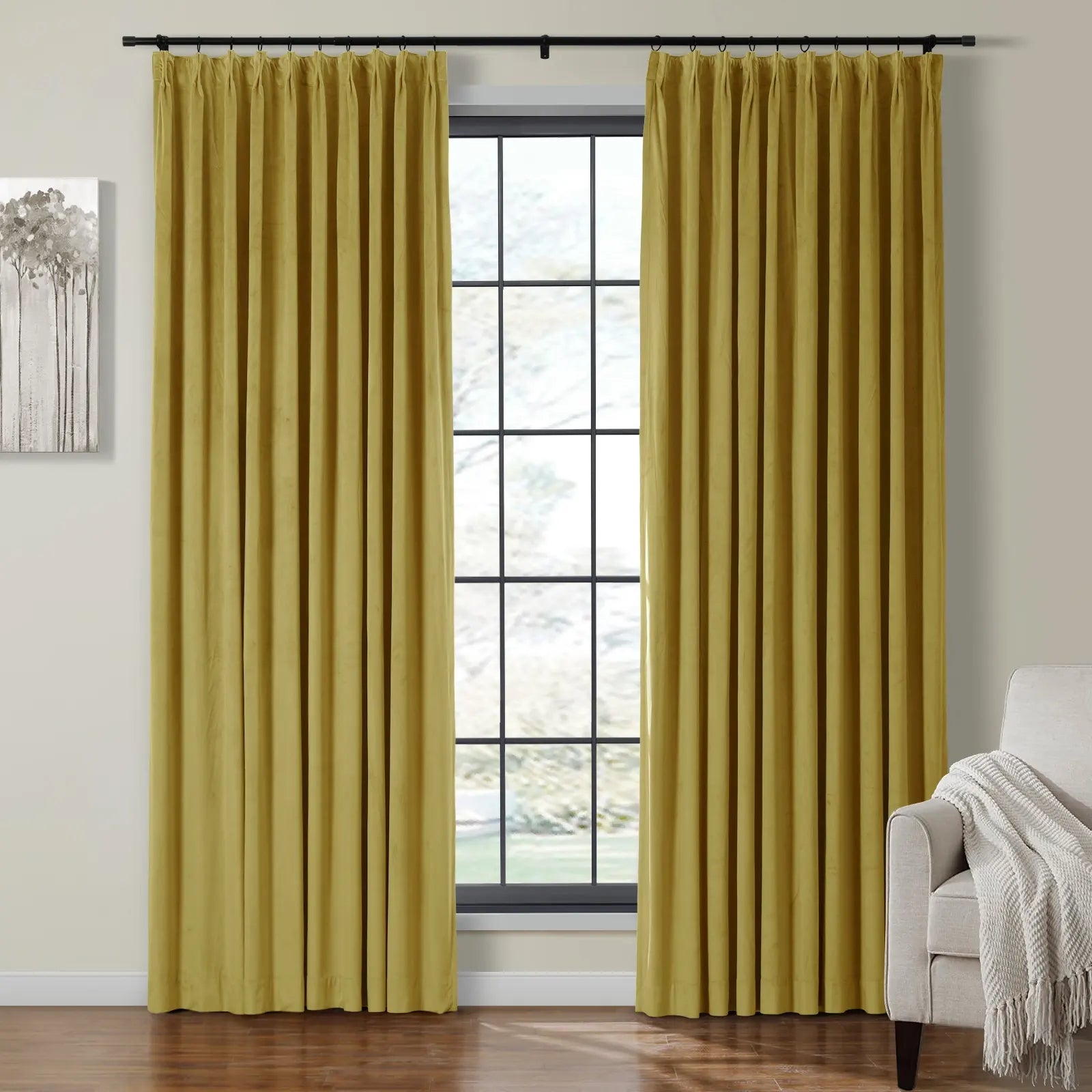 Birkin Velvet Curtain Pleated - TWOPAGES