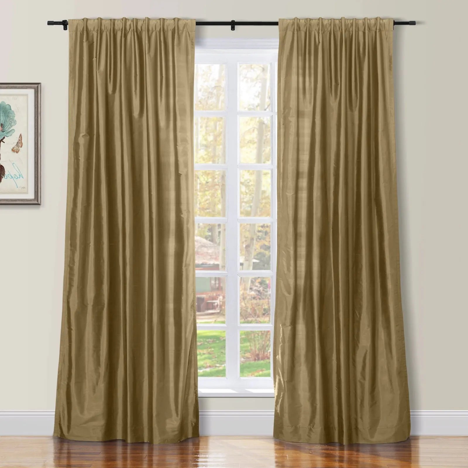 Selman Dupioni Silk Drapery Soft Top SLIDINGCURTAIN