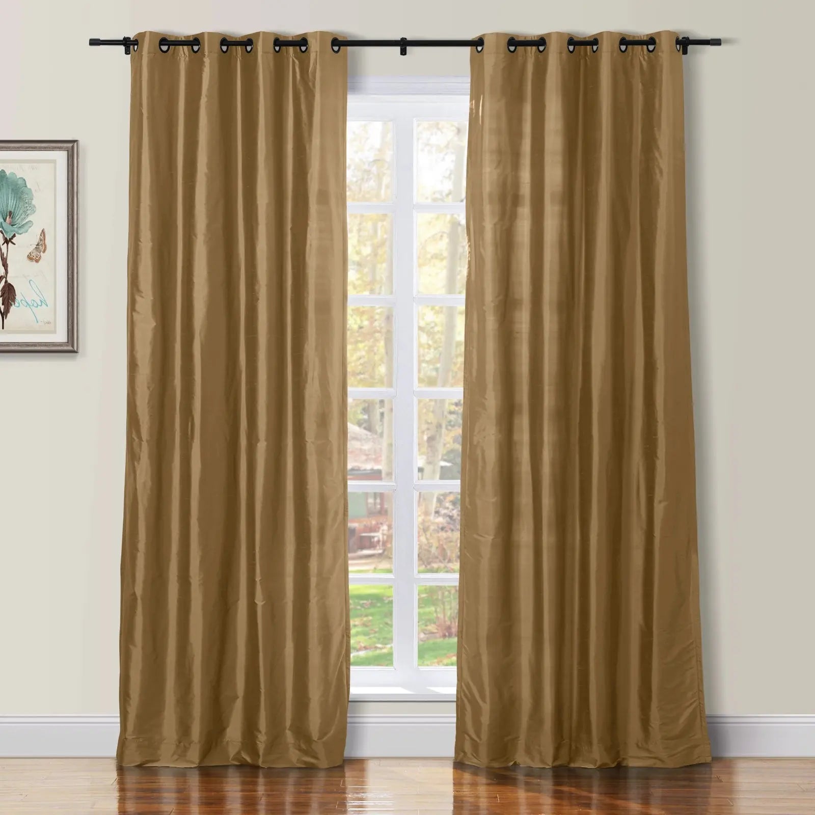 Selman Dupioni Silk Drapery Grommet SLIDINGCURTAIN