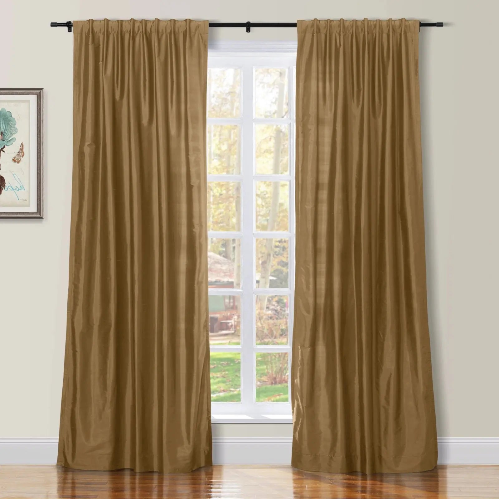 Selman Dupioni Silk Drapery Soft Top SLIDINGCURTAIN