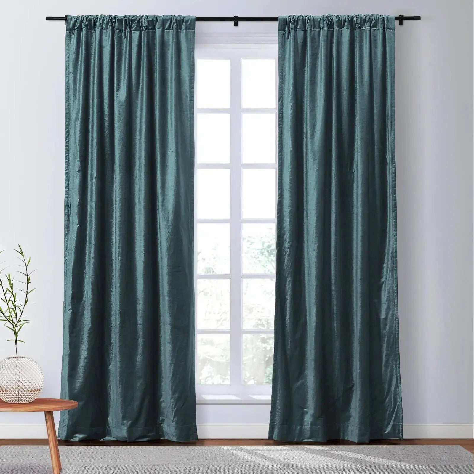 Veda Luster Cotton Velvet Drapery Soft Top SLIDINGCURTAIN